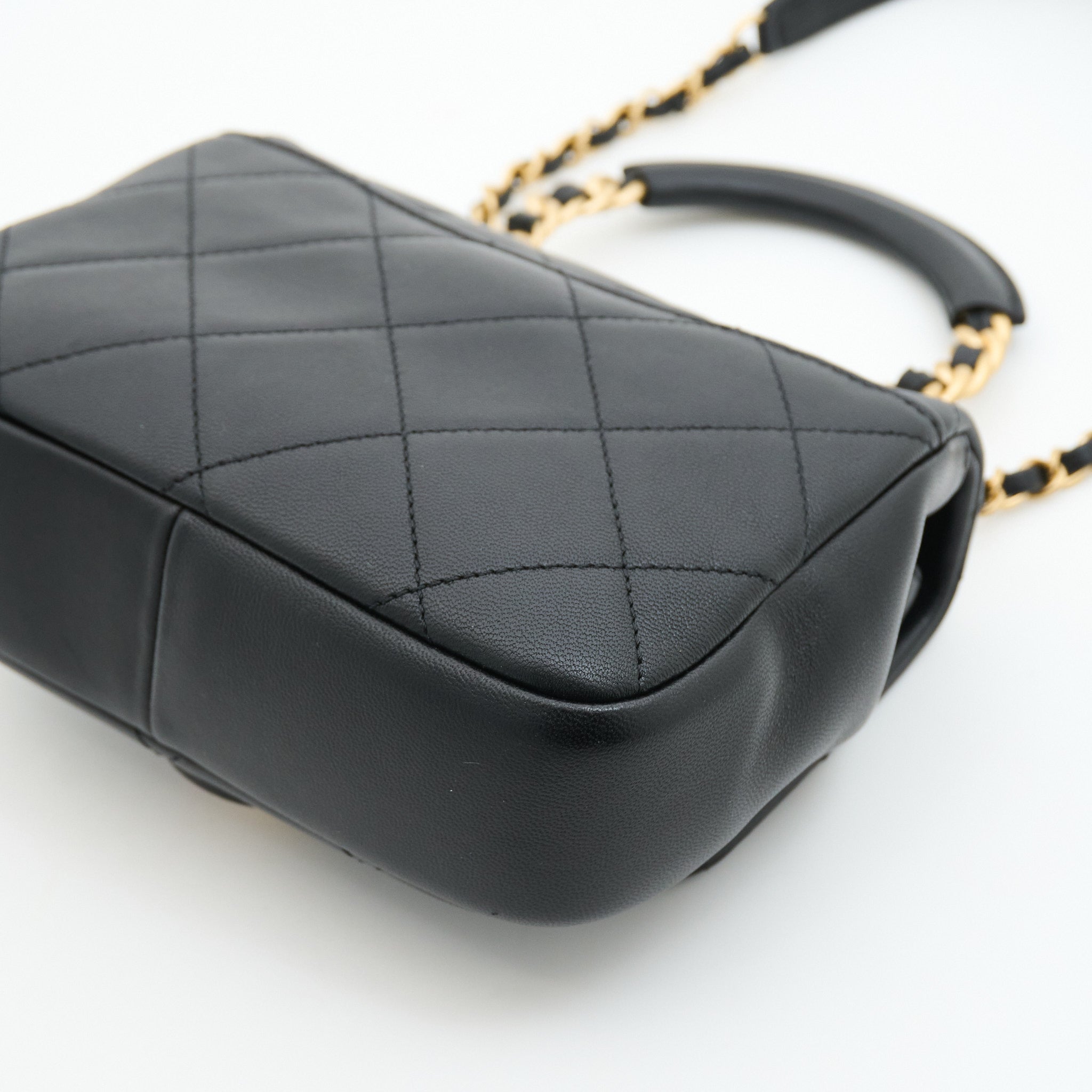 Chanel Caviar Quilted Top Handle in Black GHW