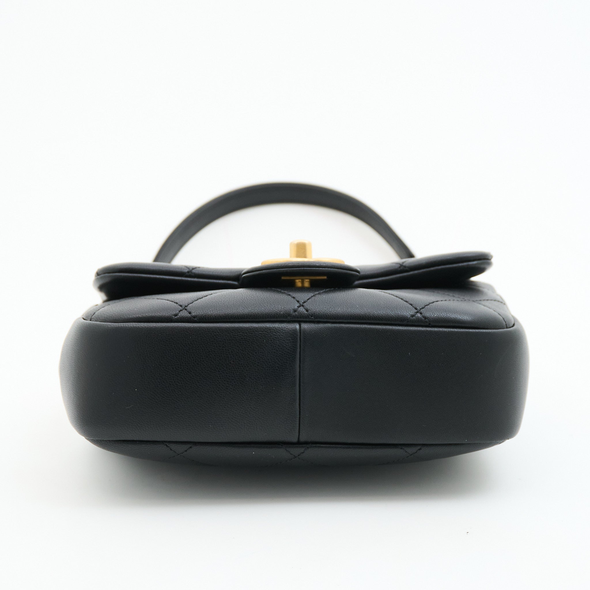 Chanel Caviar Quilted Top Handle in Black GHW