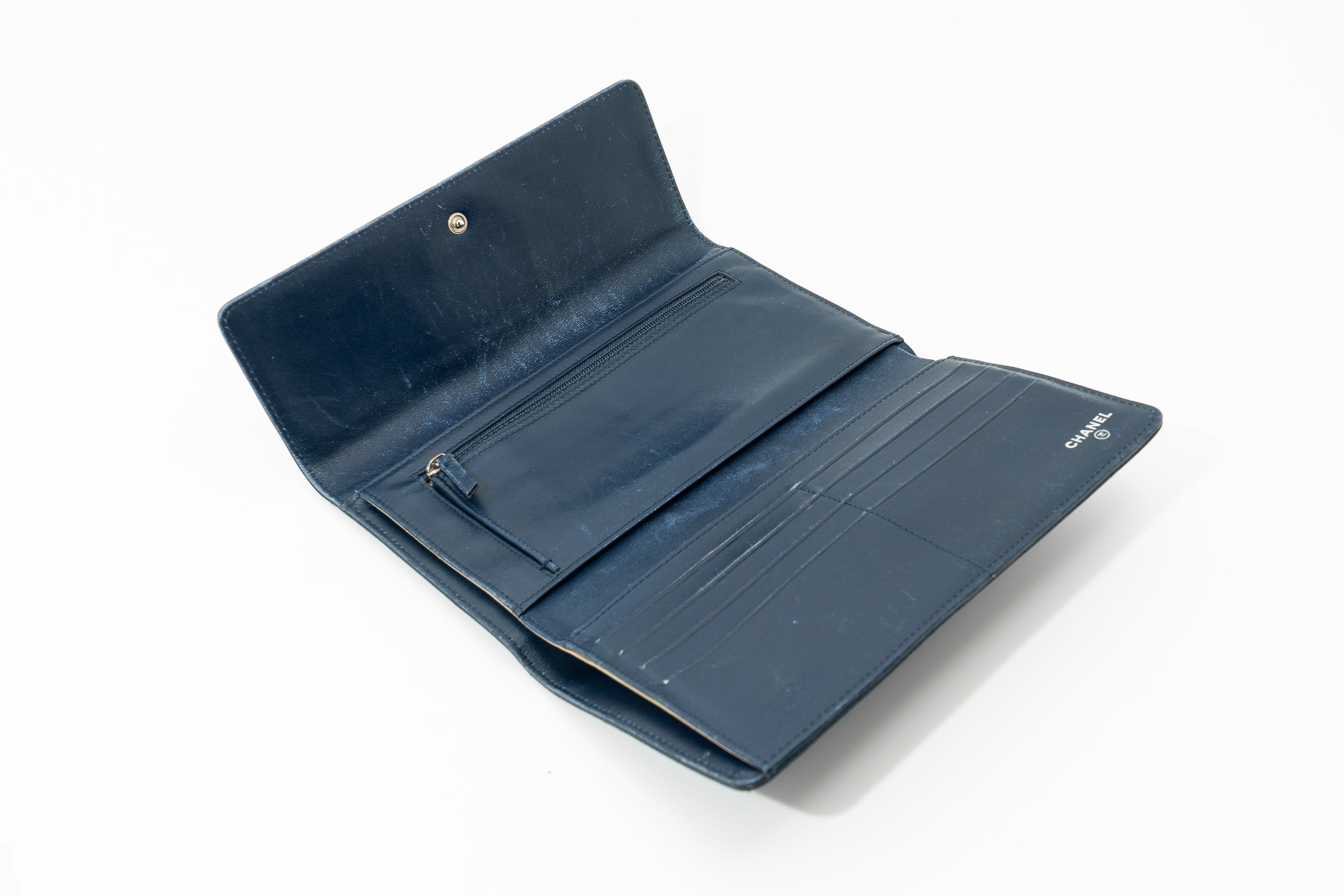 Chanel Caviar Wallet in Navy