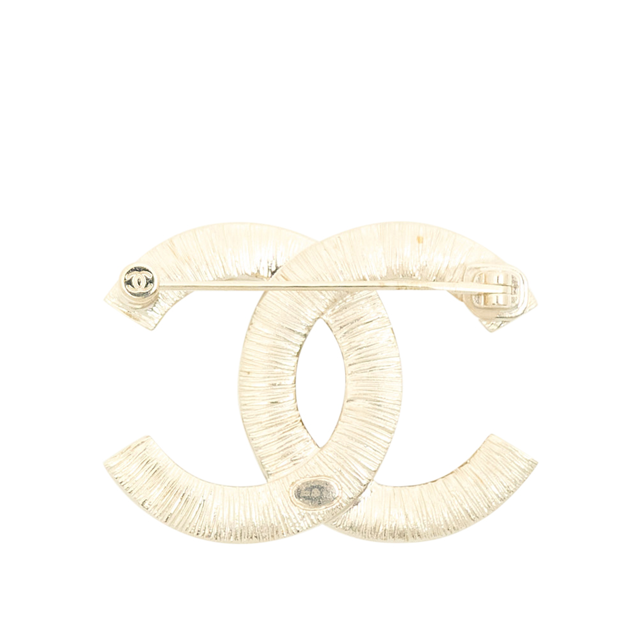 Chanel CC Crystal Ivory Brooch