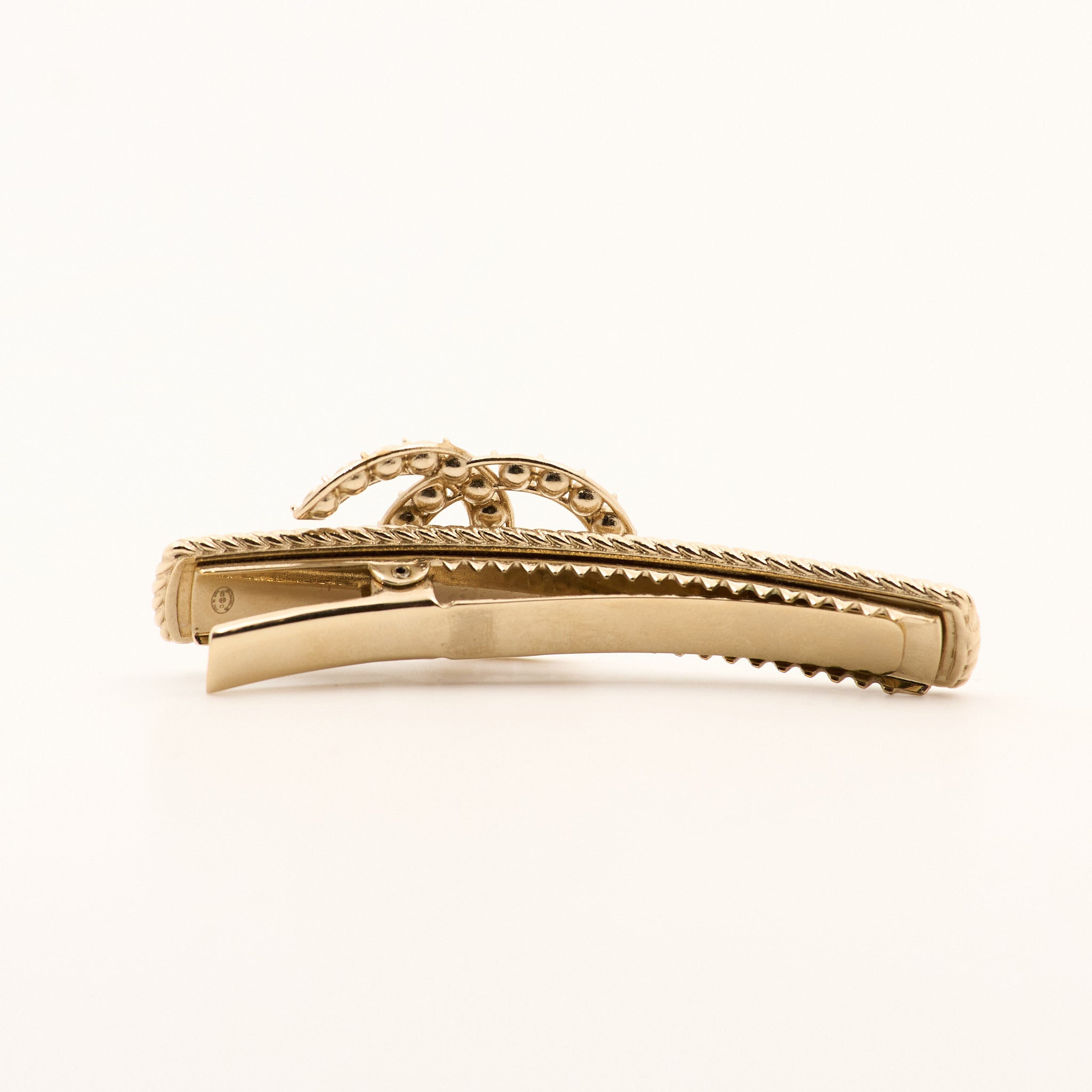 Chanel CC Faux Pearl and Diamante Hair Barrette