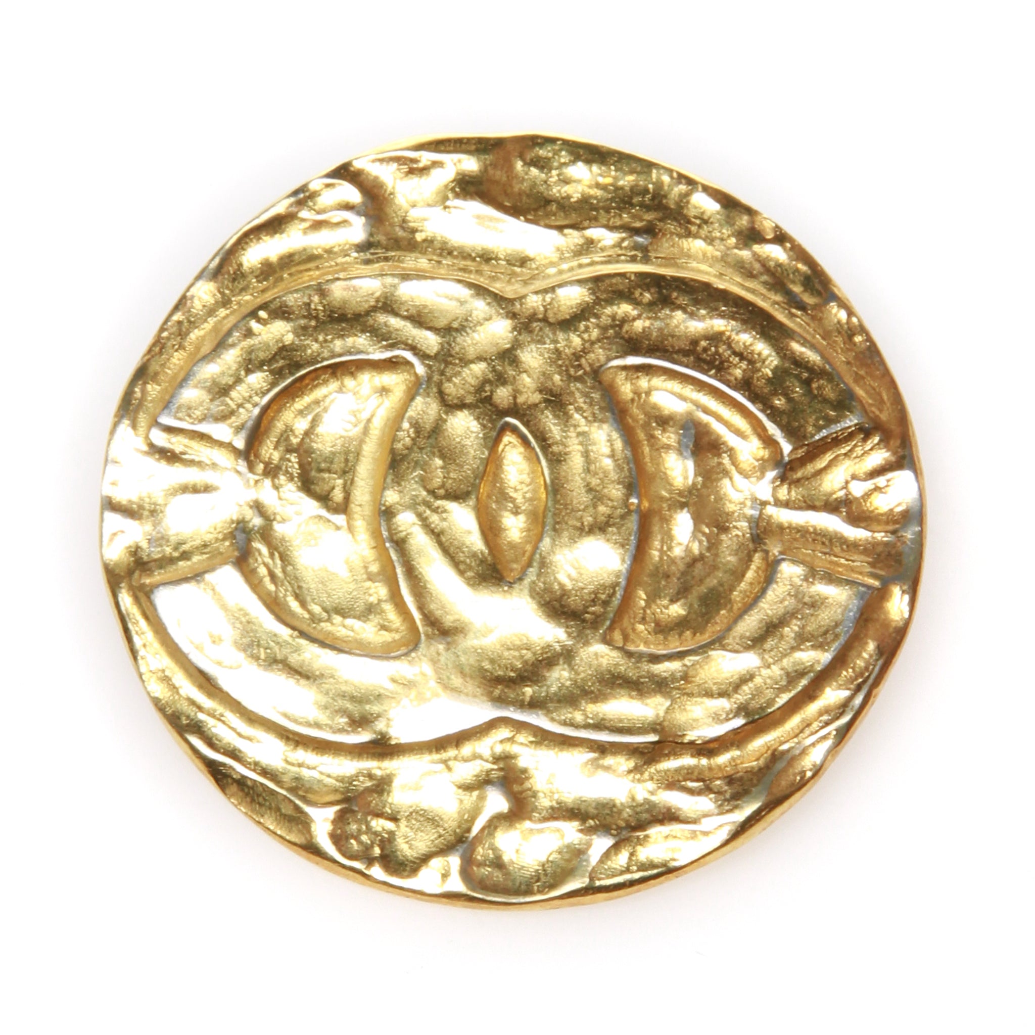 Chanel CC Gold Brooch