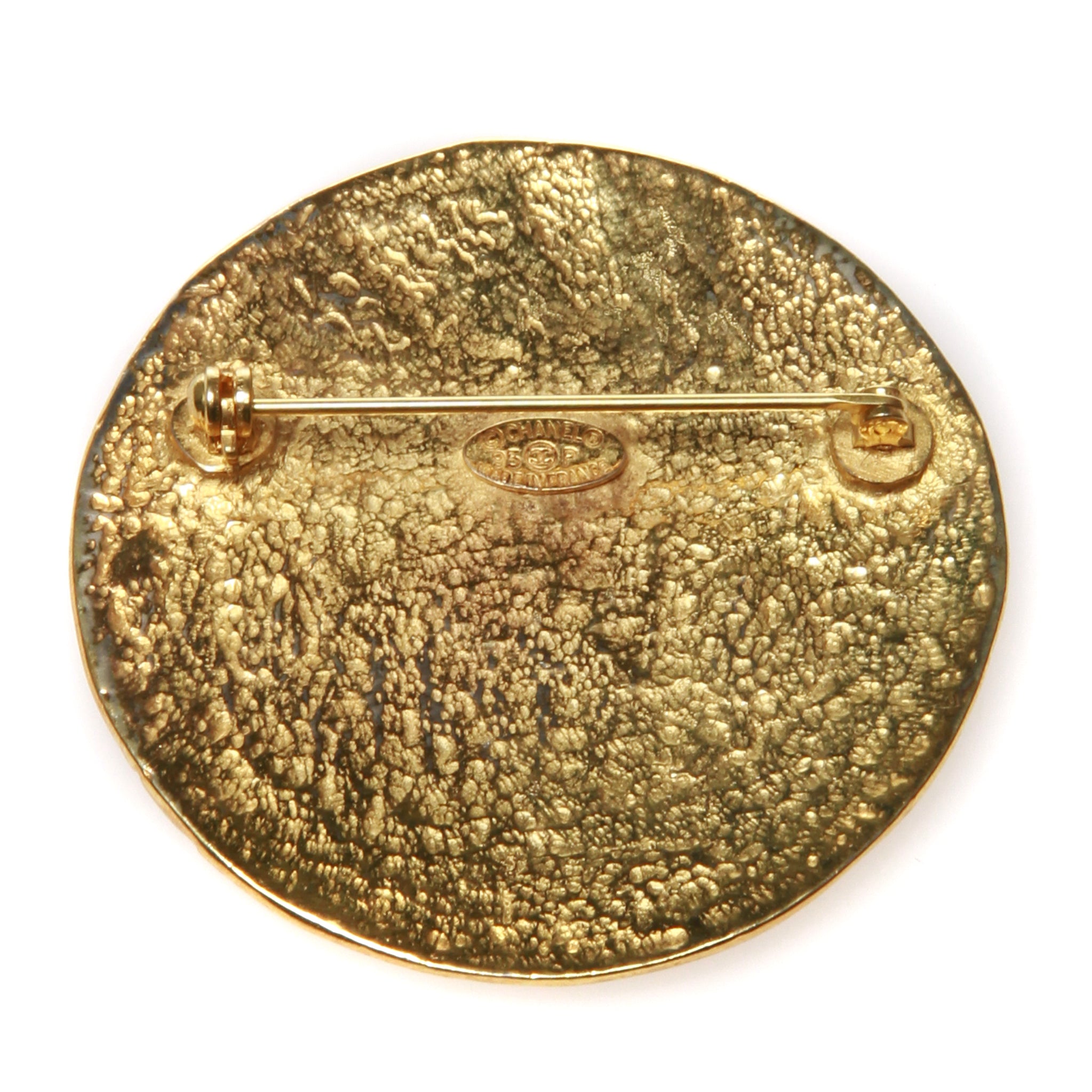 Chanel CC Gold Brooch