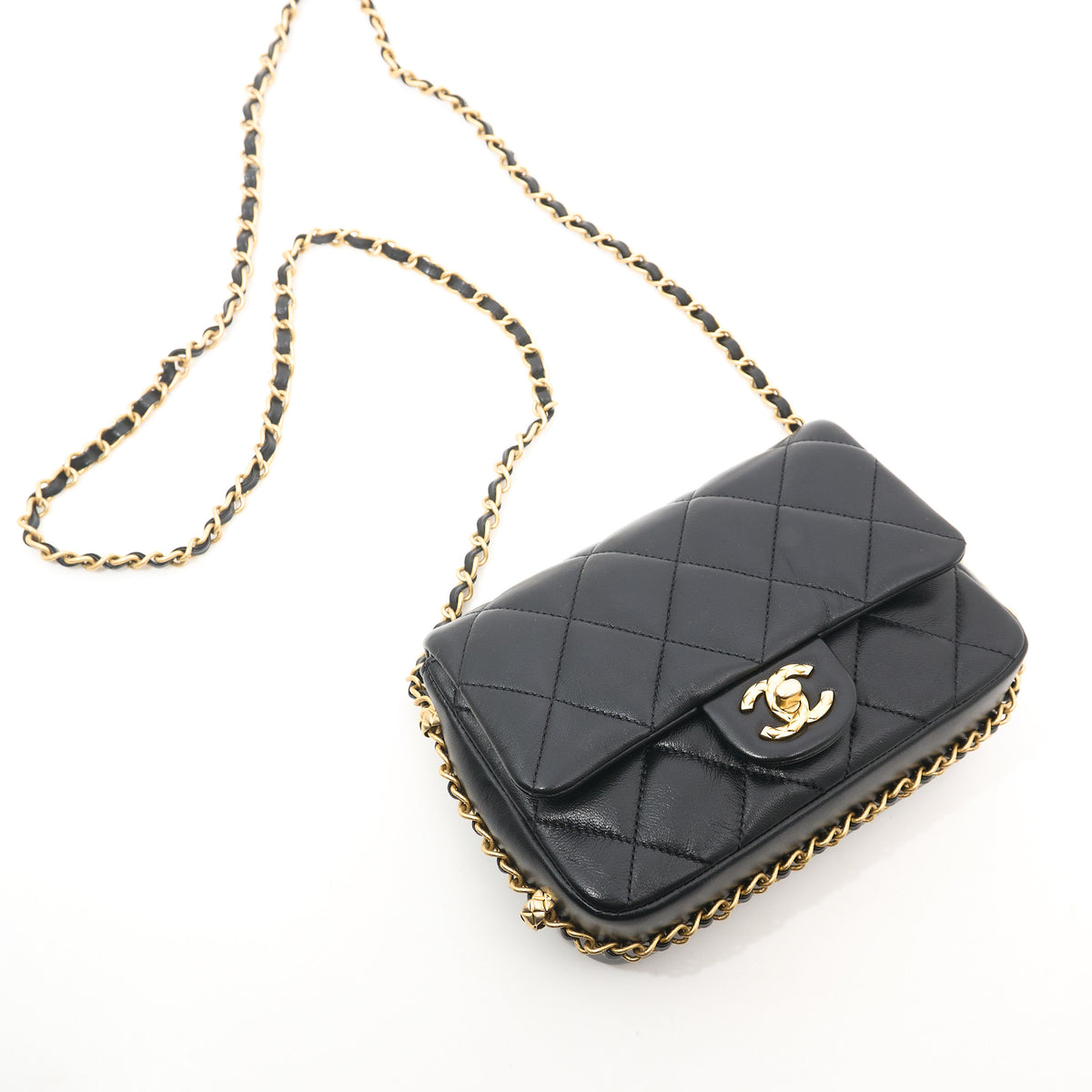 Chanel Chain Around Mini Fap Crossbody Bag GHW