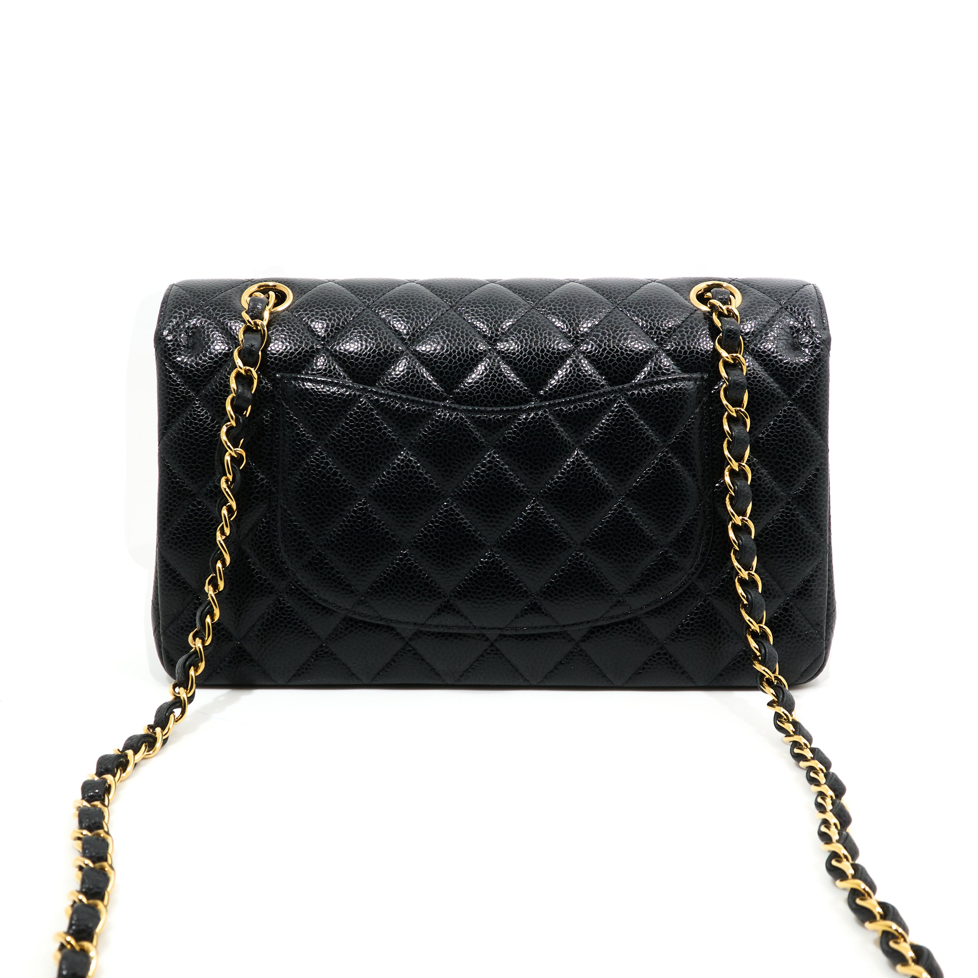 Chanel Classic Double Flap Medium Black Caviar Bag GHW