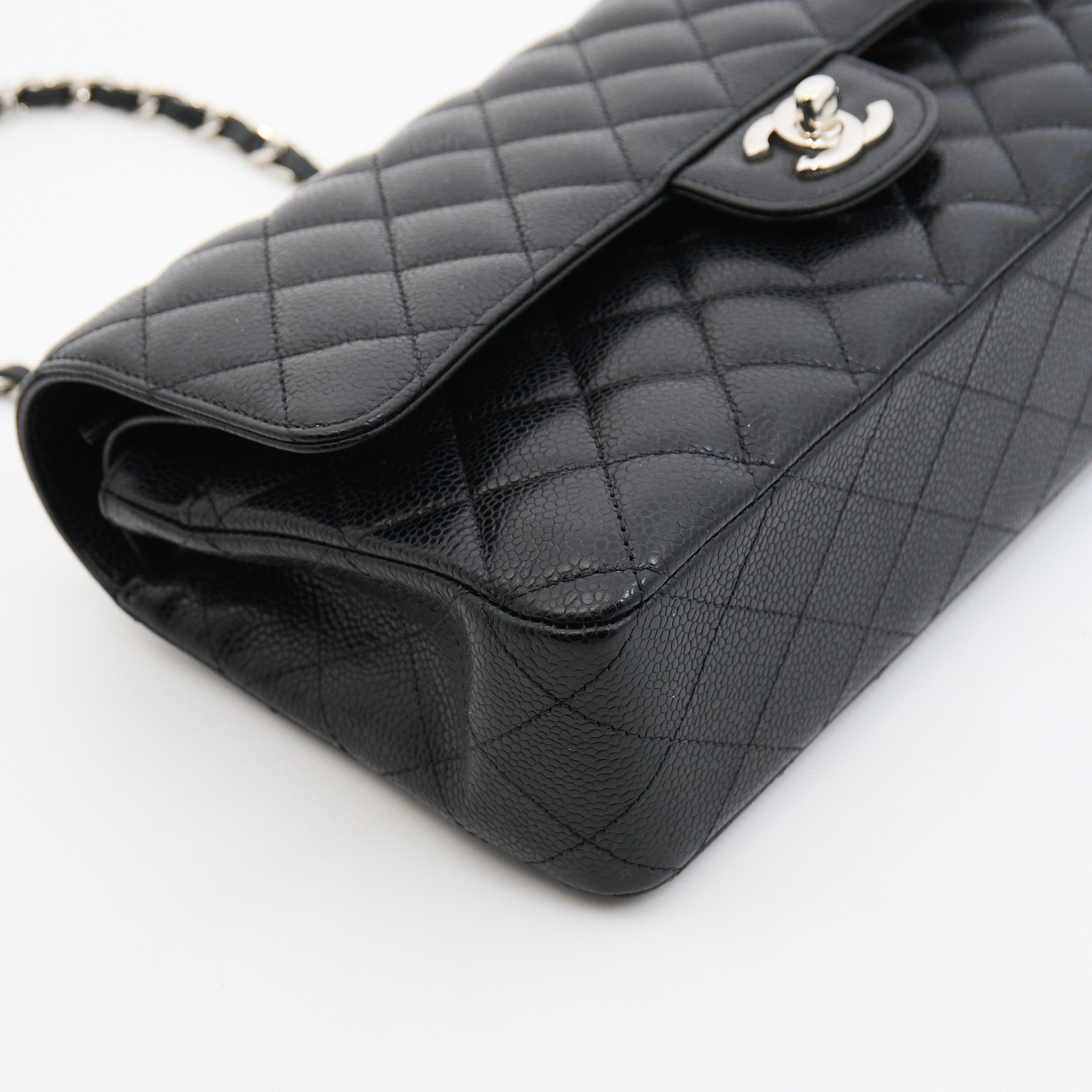 Chanel Classic Flap Medium Black Caviar Bag SHW