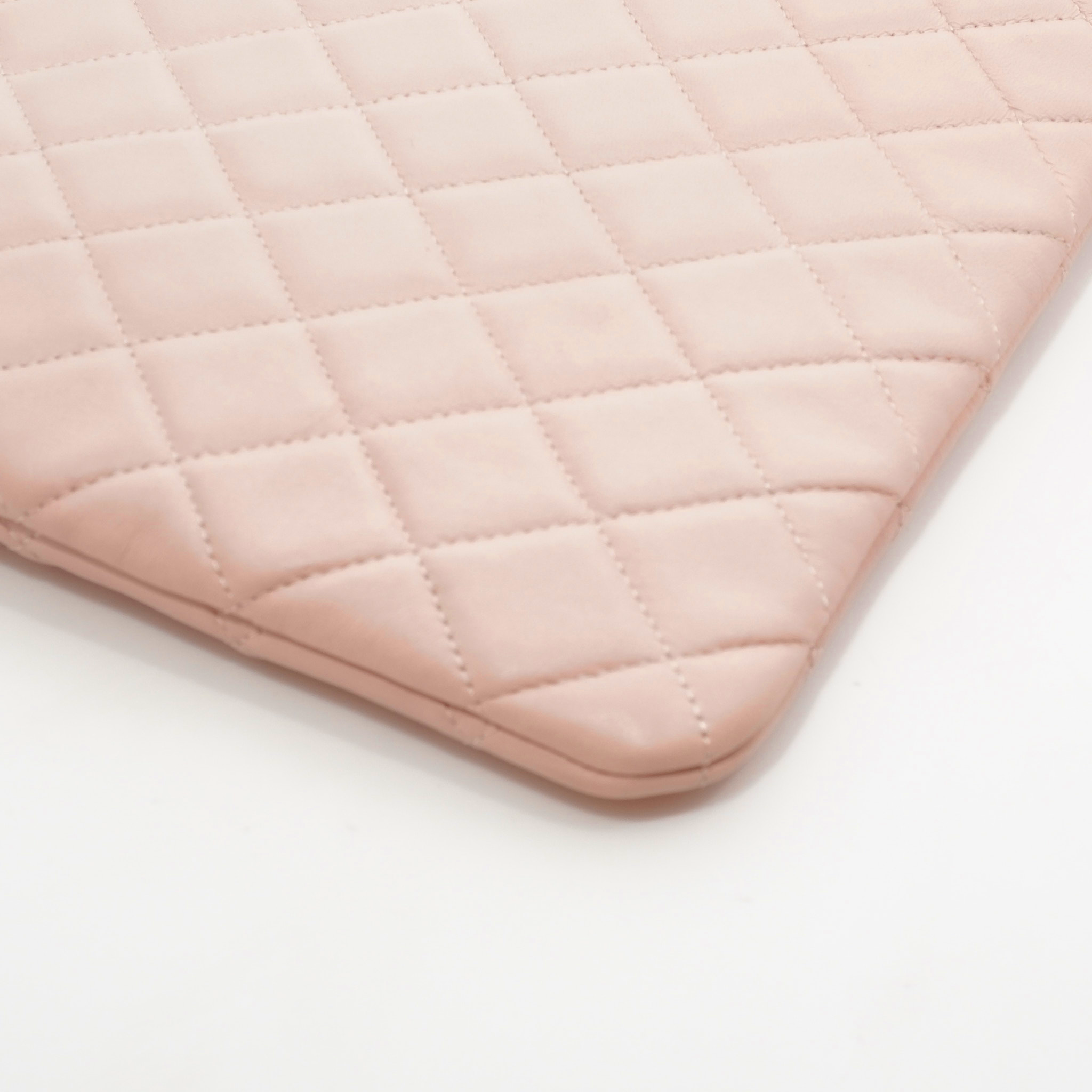Chanel Pastel PInk Quilted Clutch