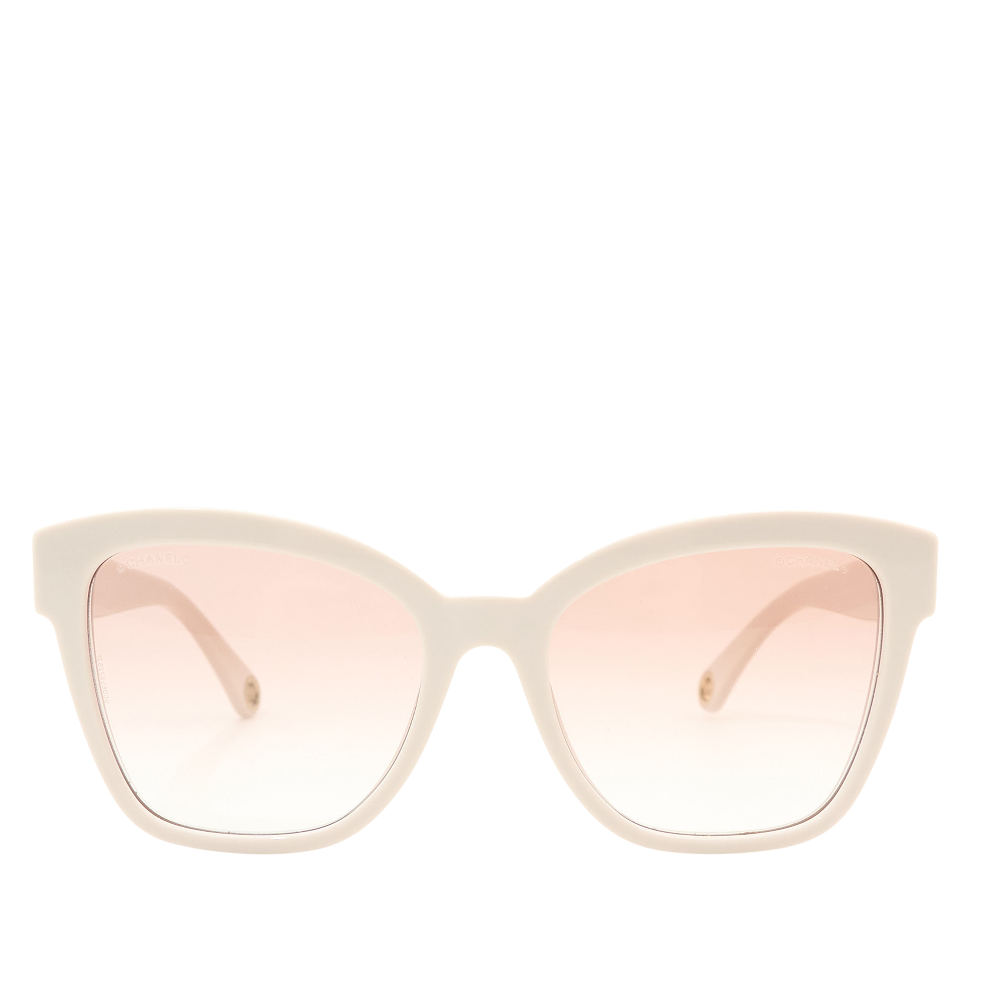 Chanel Cream Square Sunglasses