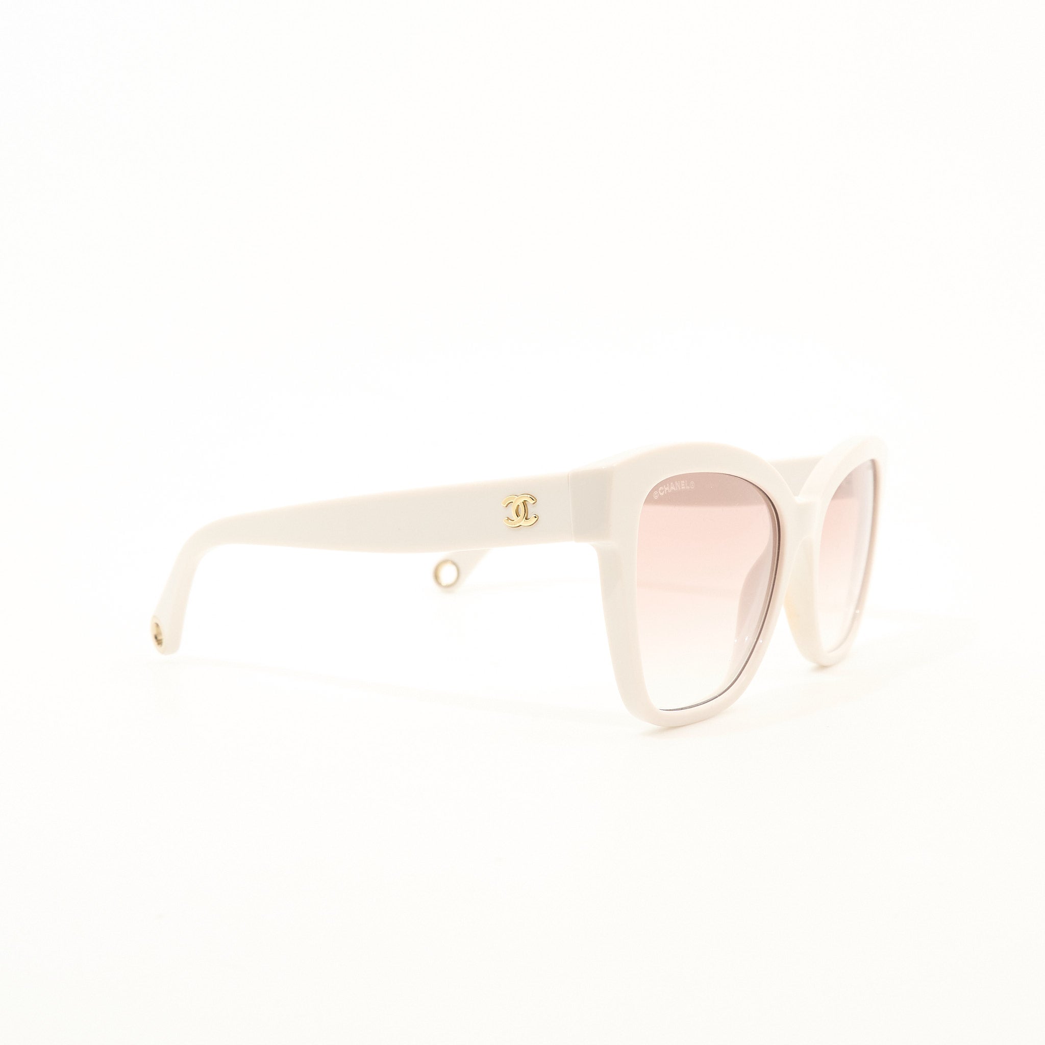 Chanel Cream Square Sunglasses