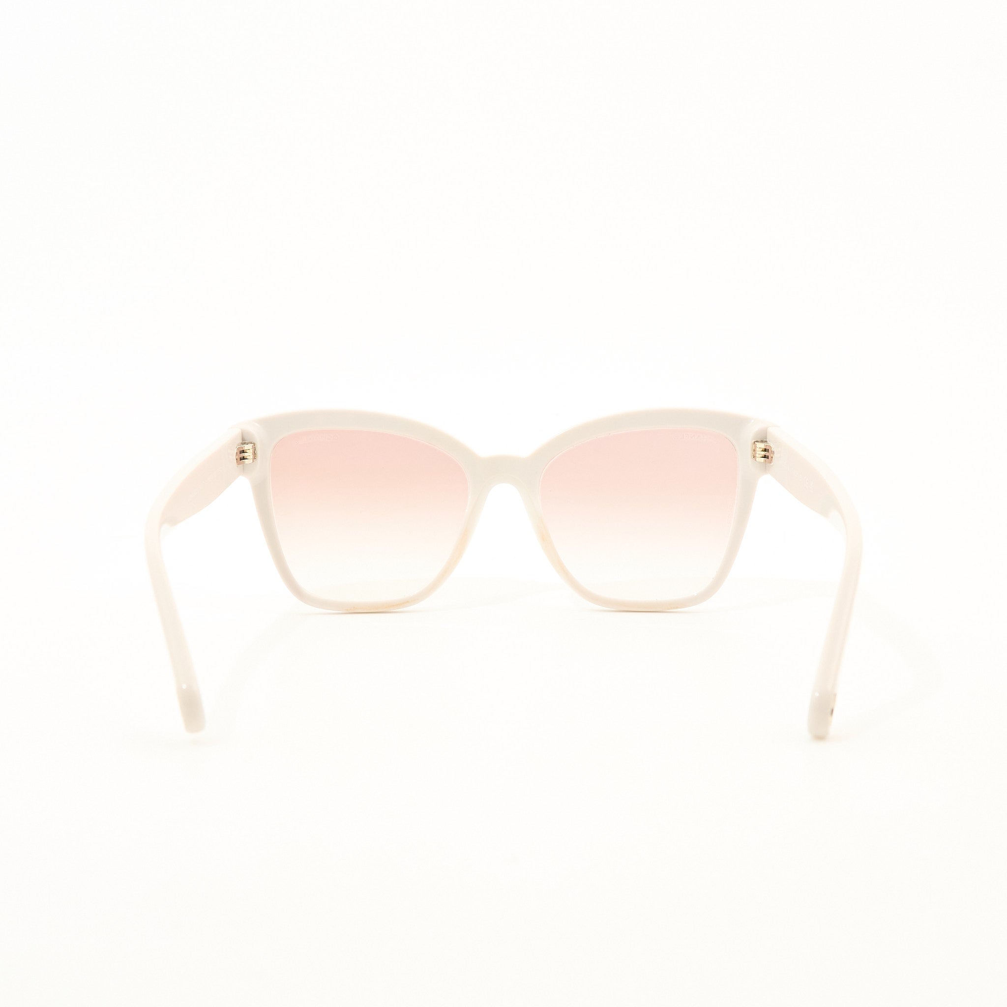 Chanel Cream Square Sunglasses