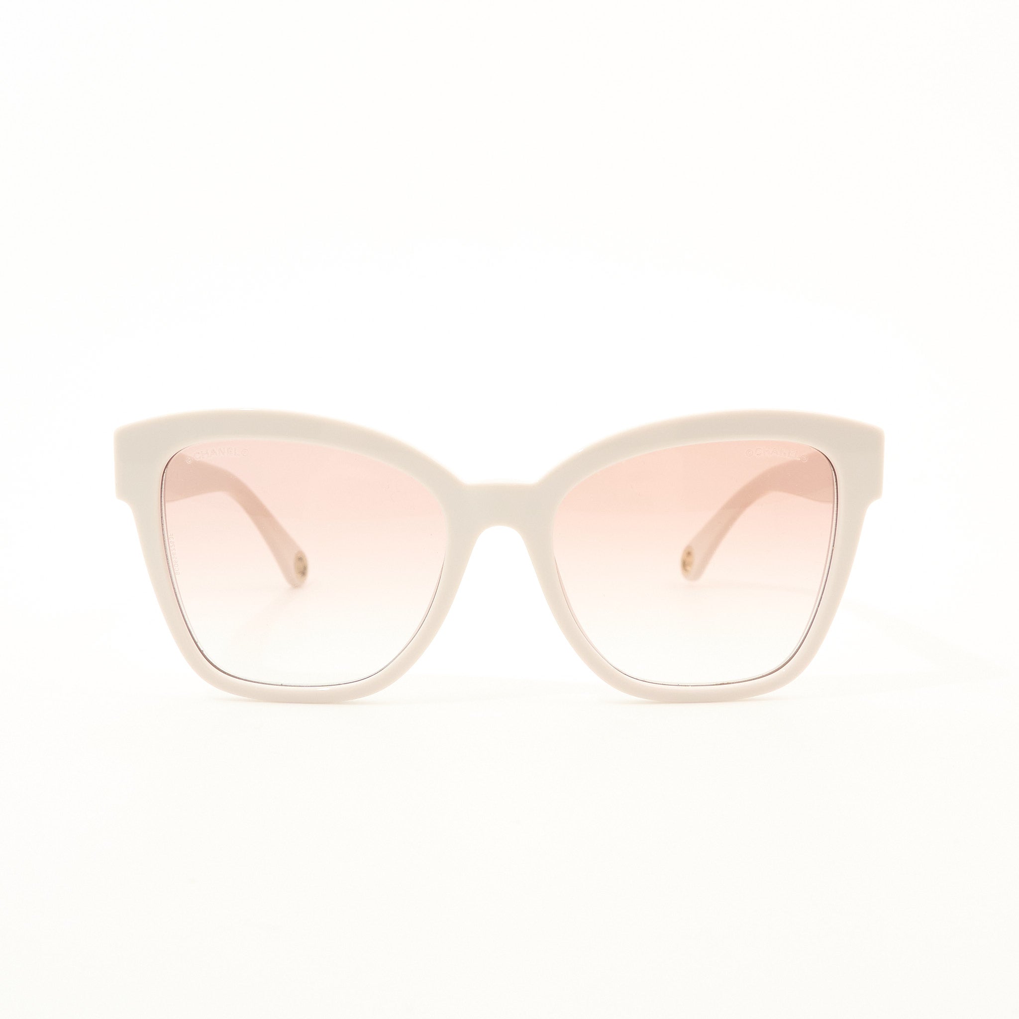 Chanel Cream Square Sunglasses