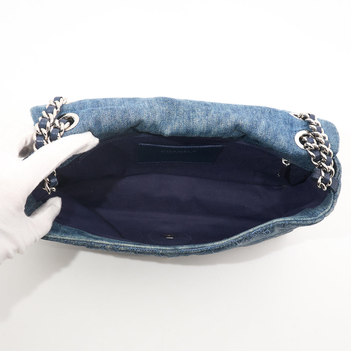 Chanel Denim Camillia Bag