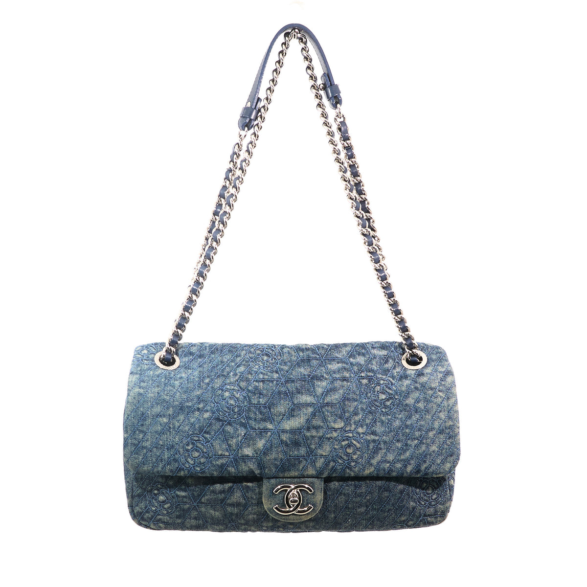Chanel Denim Camillia Bag