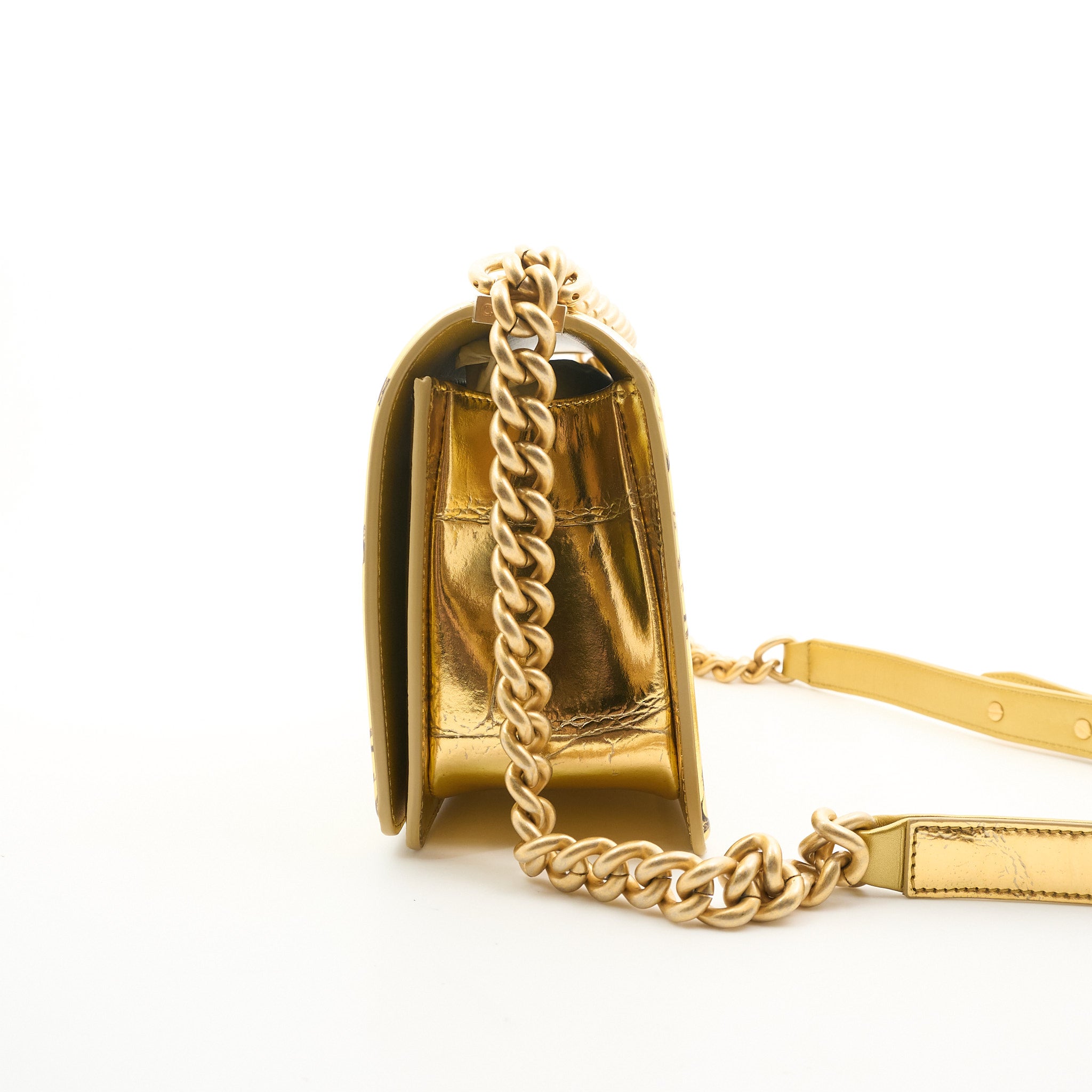 Chanel Gold Graffiti Boy Bag