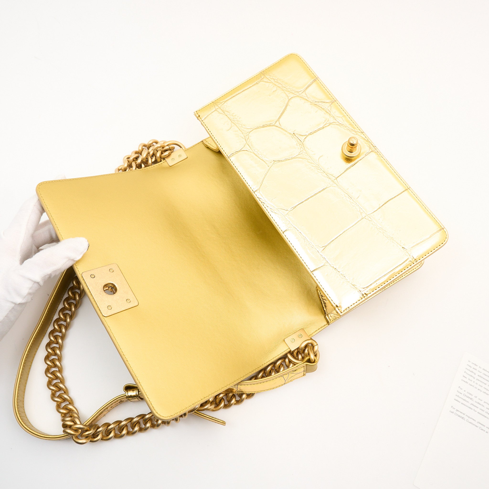 Chanel Gold Graffiti Boy Bag