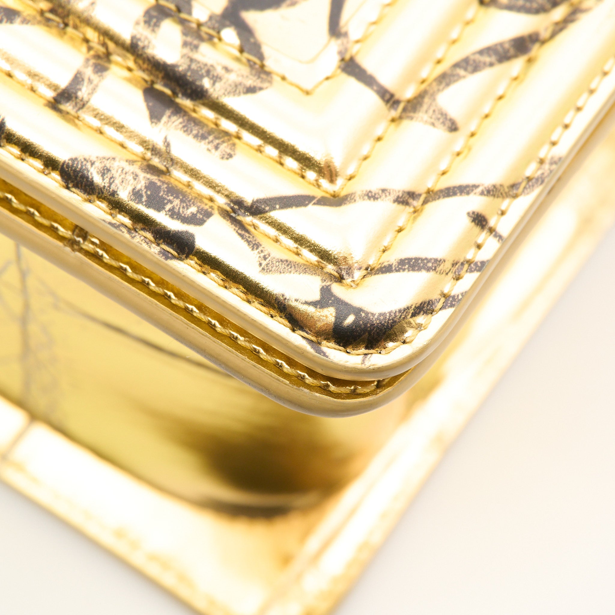 Chanel Gold Graffiti Boy Bag