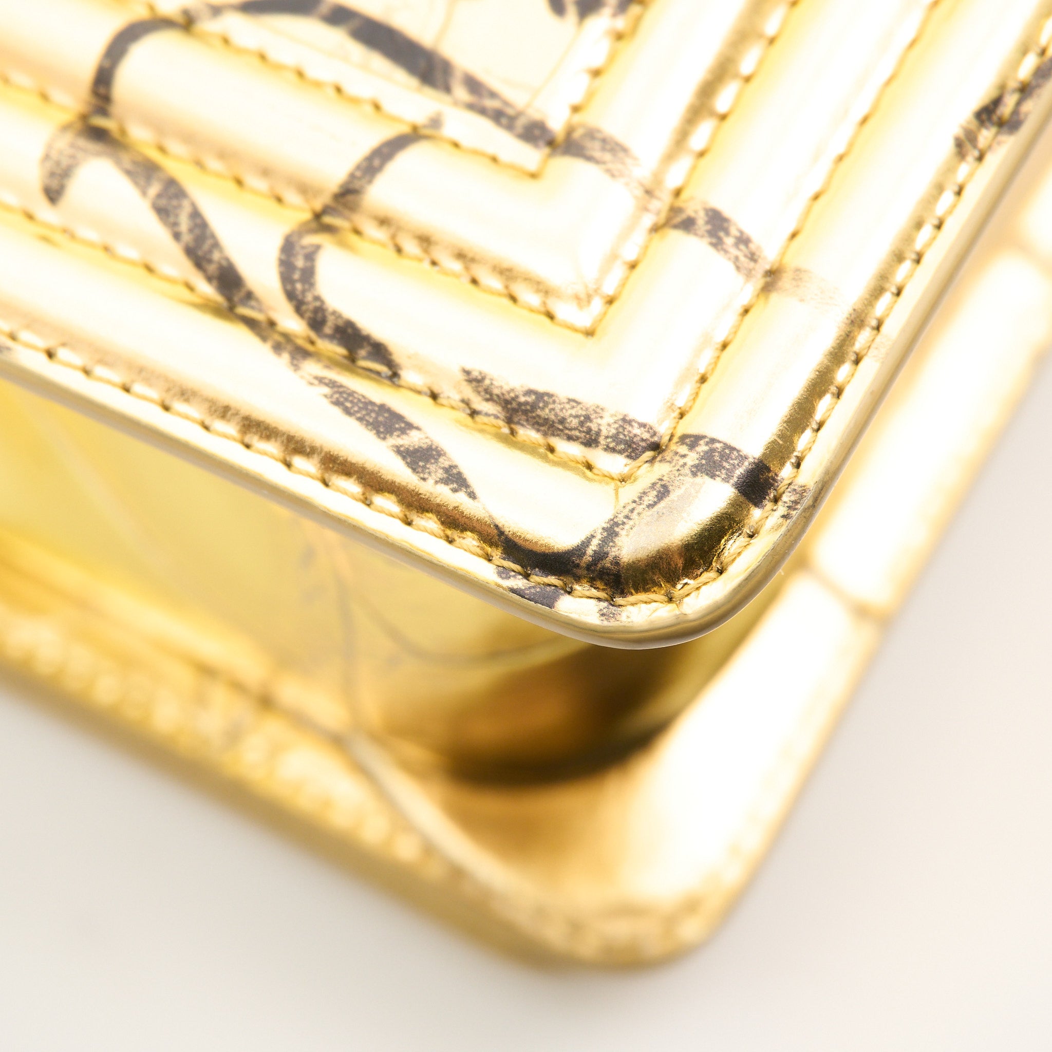 Chanel Gold Graffiti Boy Bag