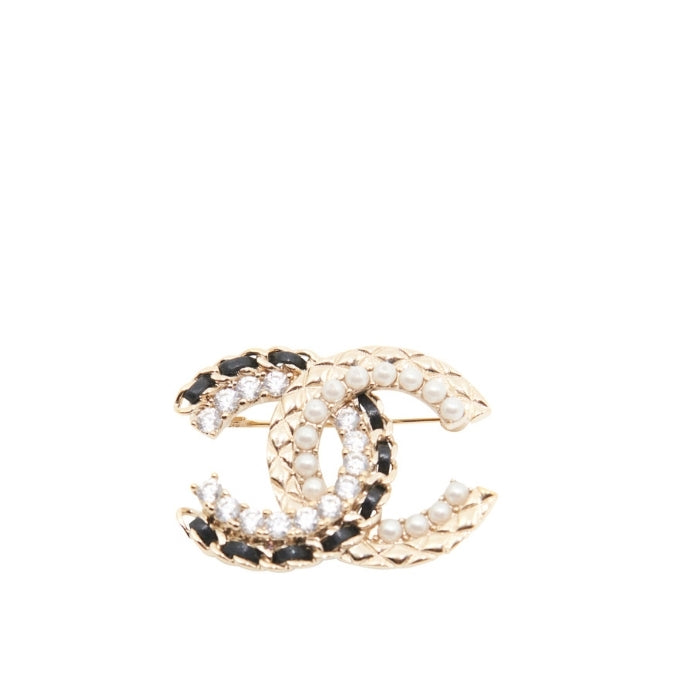 Chanel Golden Crystal Brooch
