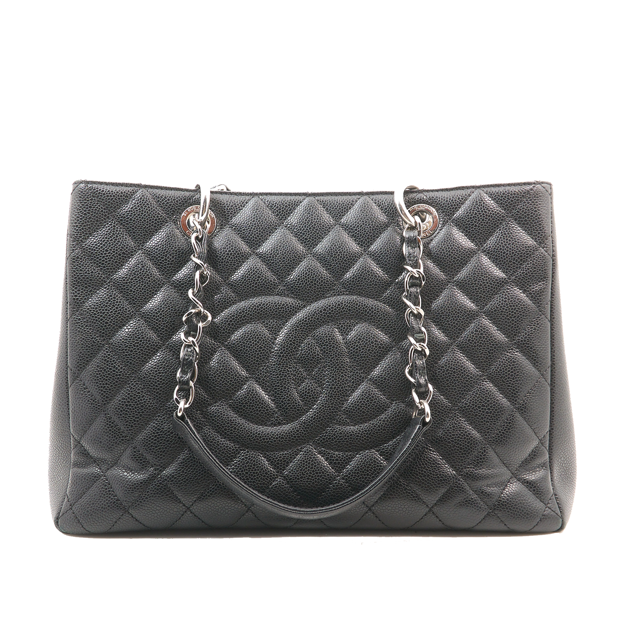 Chanel Grand Shopping Tote GST Black Caviar SHW