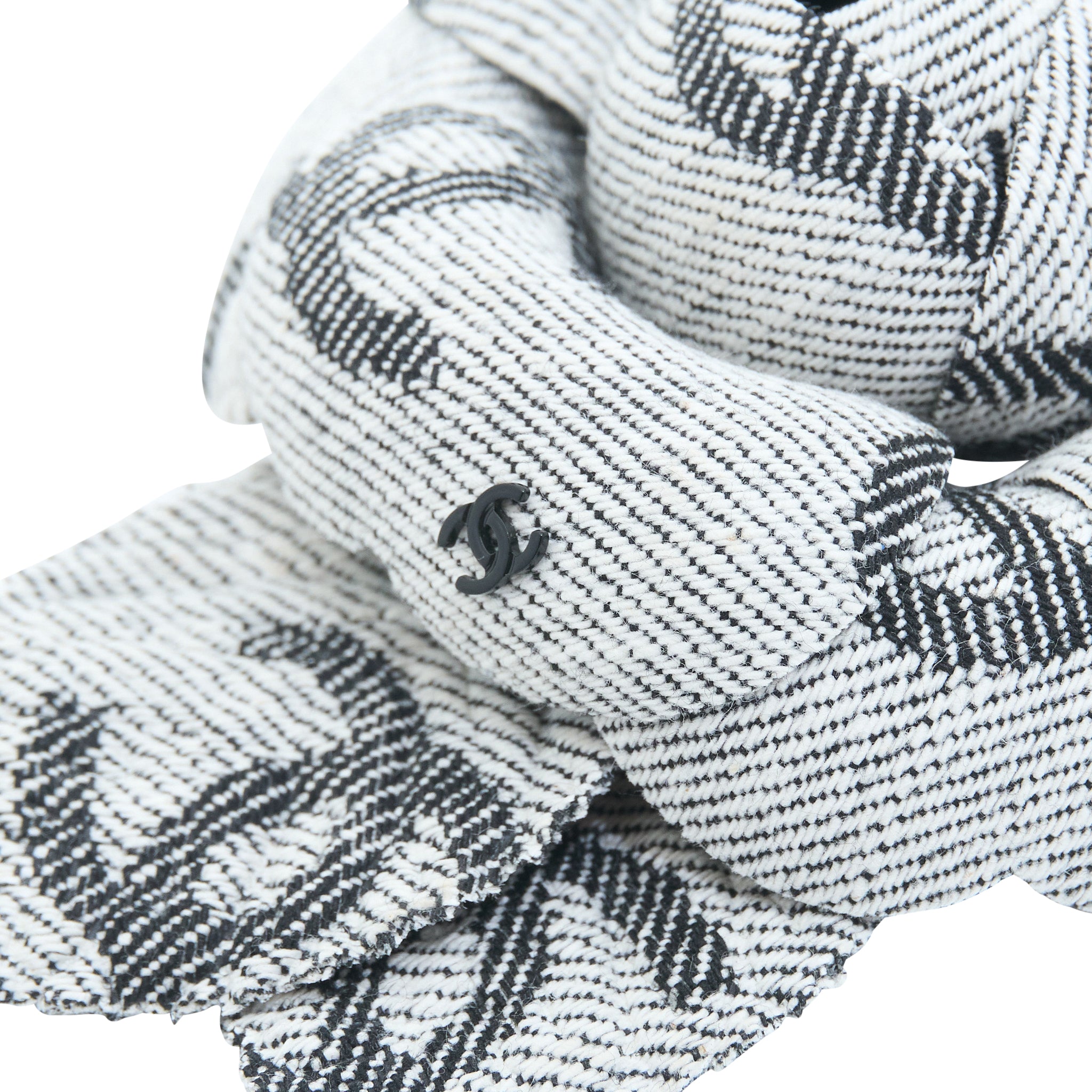 Chanel Grey Camellia Brooch