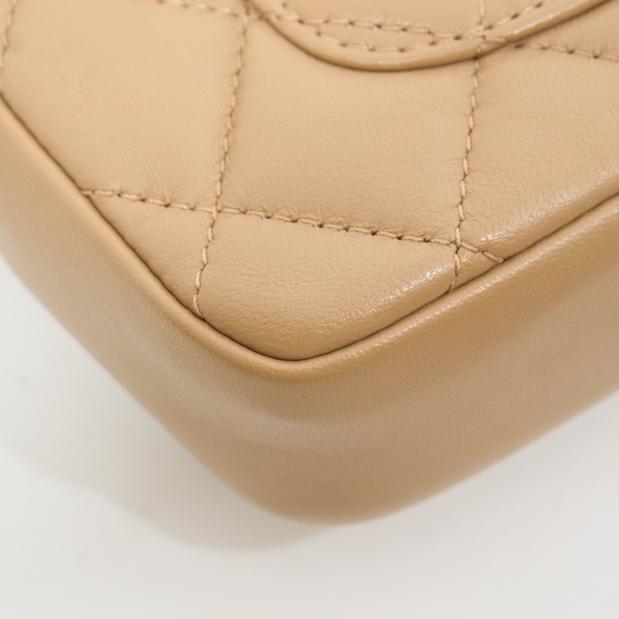 Chanel Mini Heart Charms Beige Flap Bag