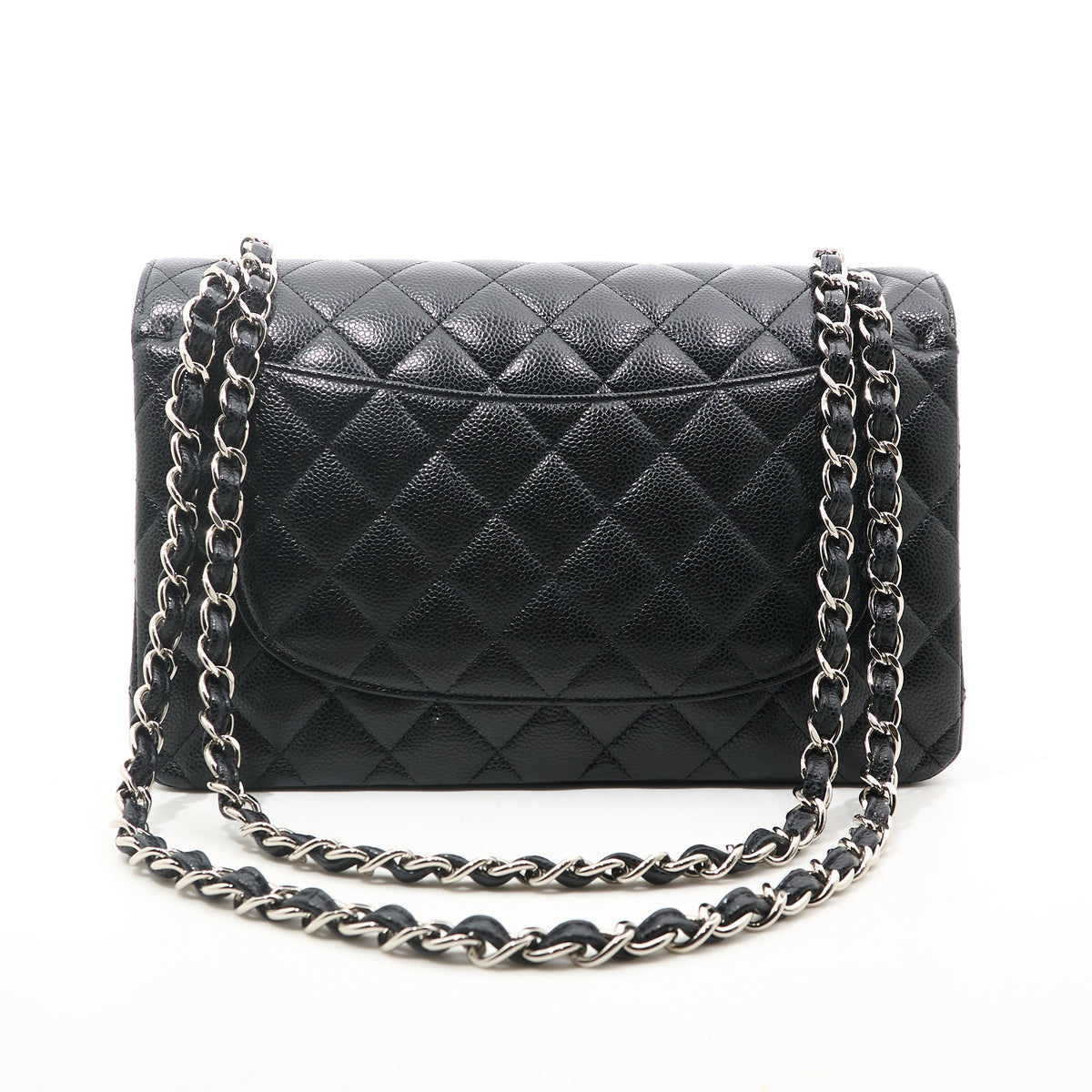 Chanel Jumbo Black Caviar Bag SHW