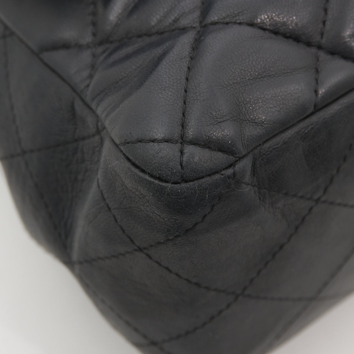 Chanel Jumbo Black Lambskin Bag SHW