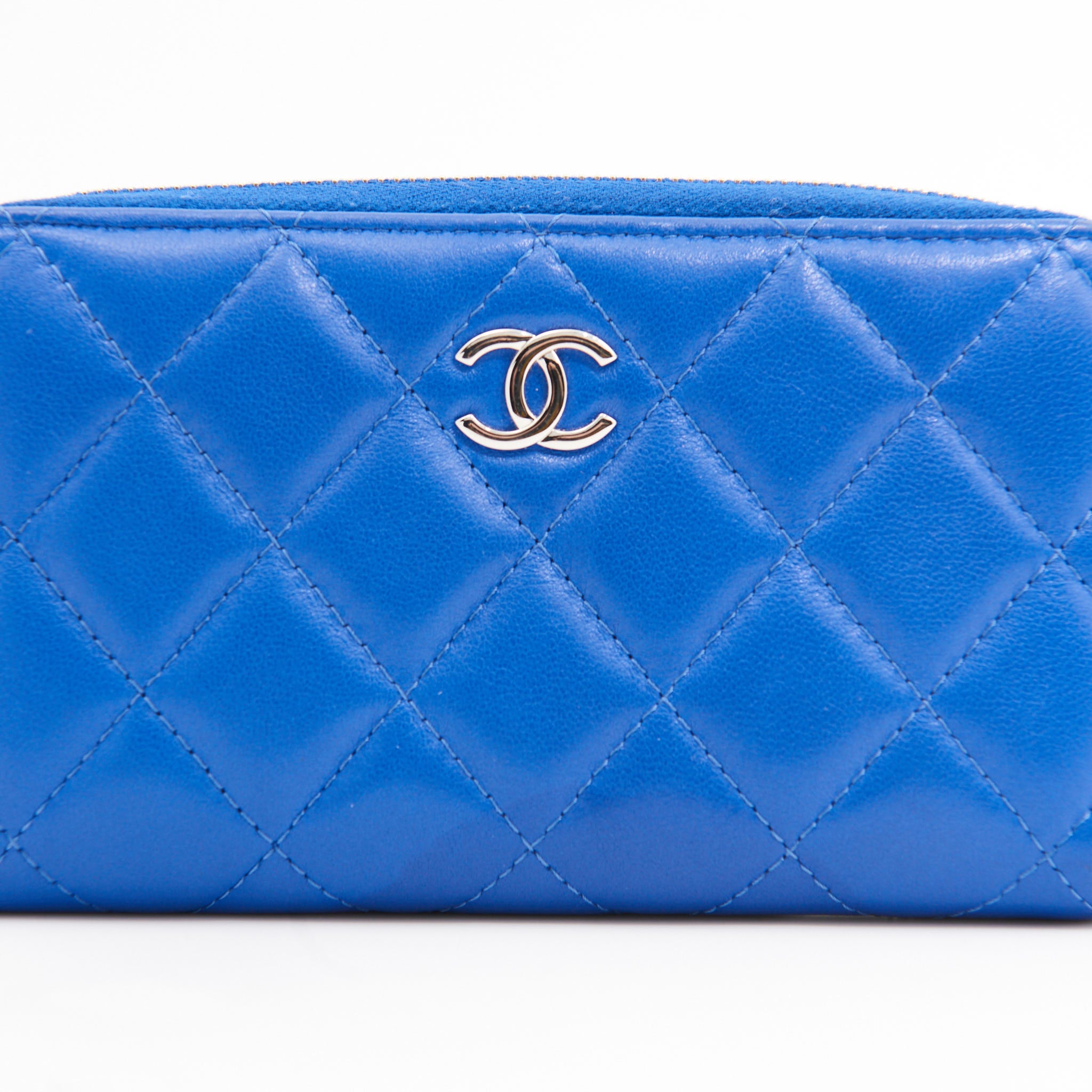Chanel Lambskin Wallet in Blue SHW