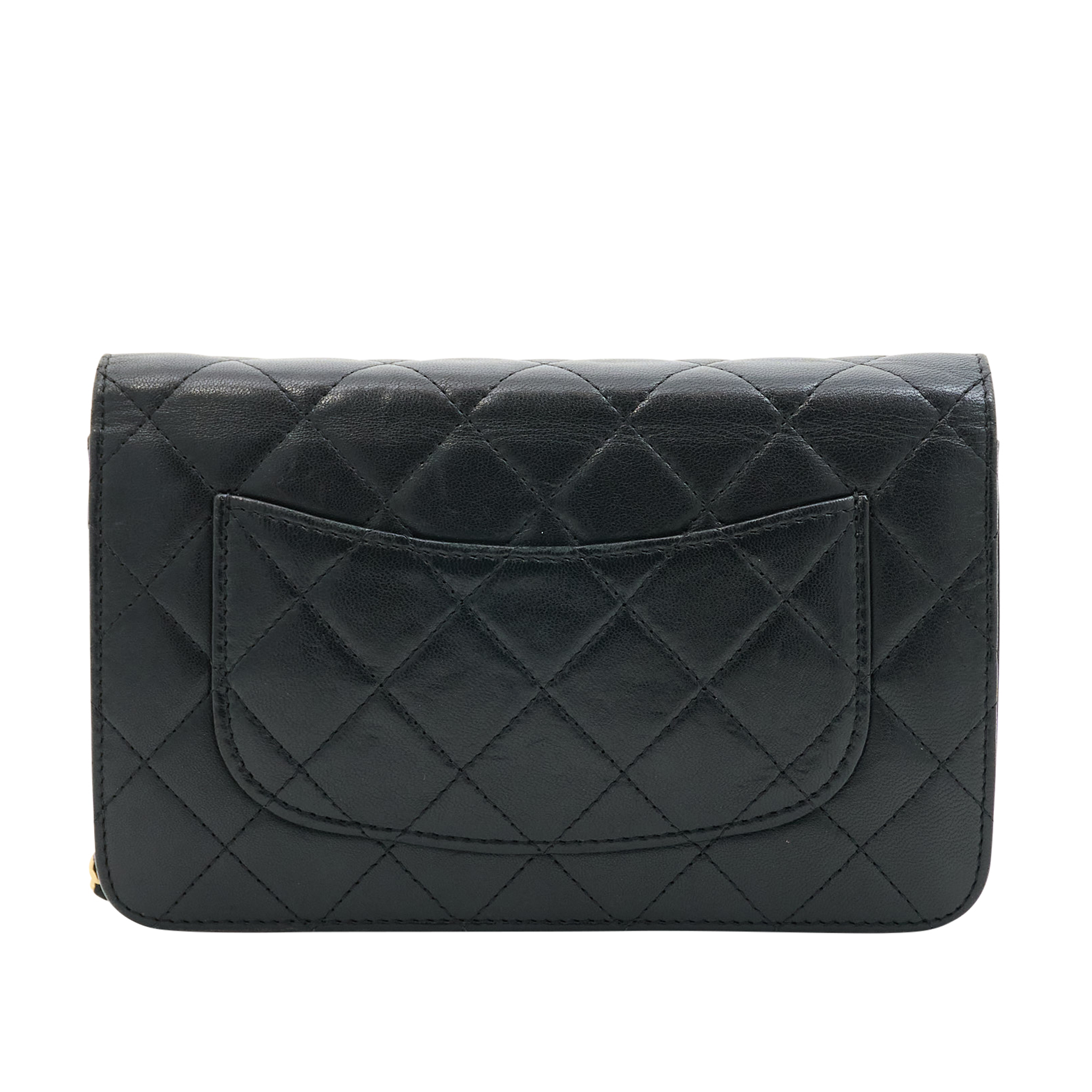 Chanel Black Lambskin Wallet On Chain GHW