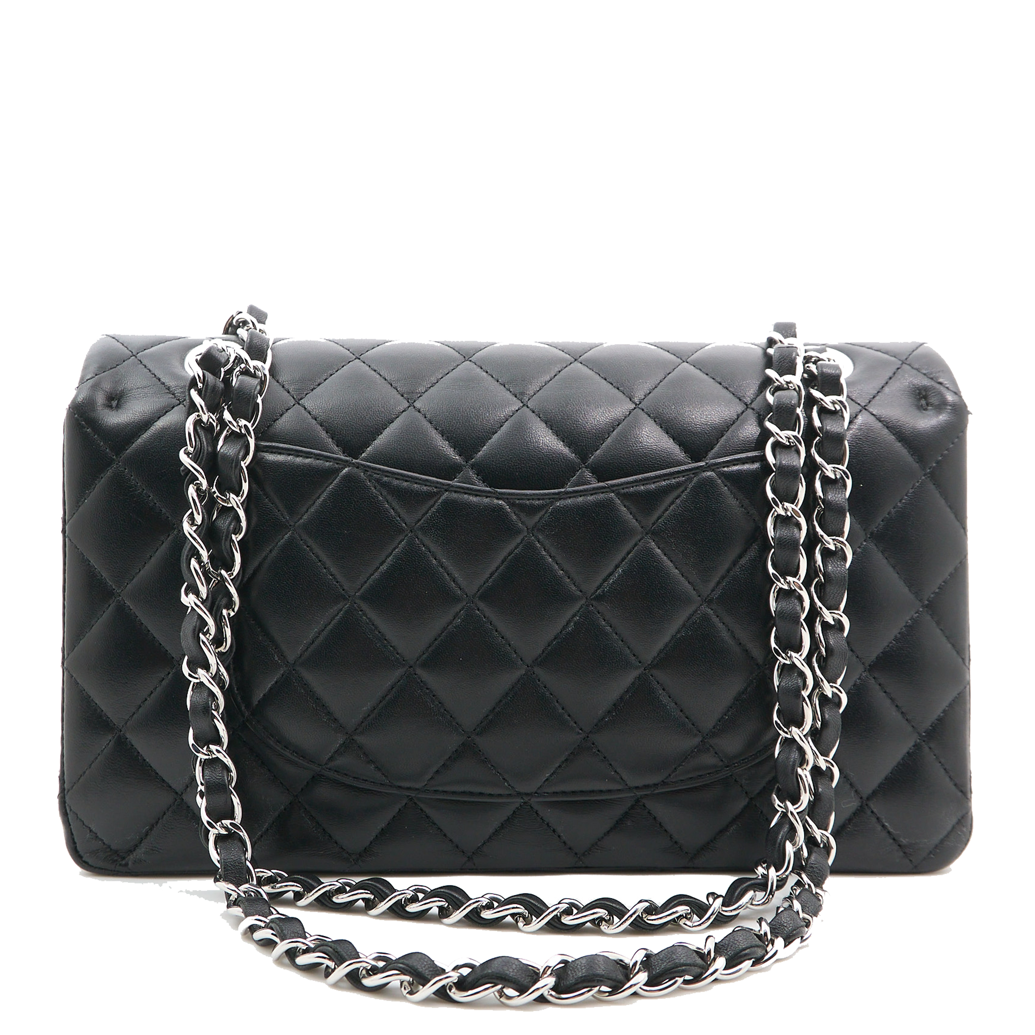 Chanel Medium Classic Black Lambskin Double Flap Bag