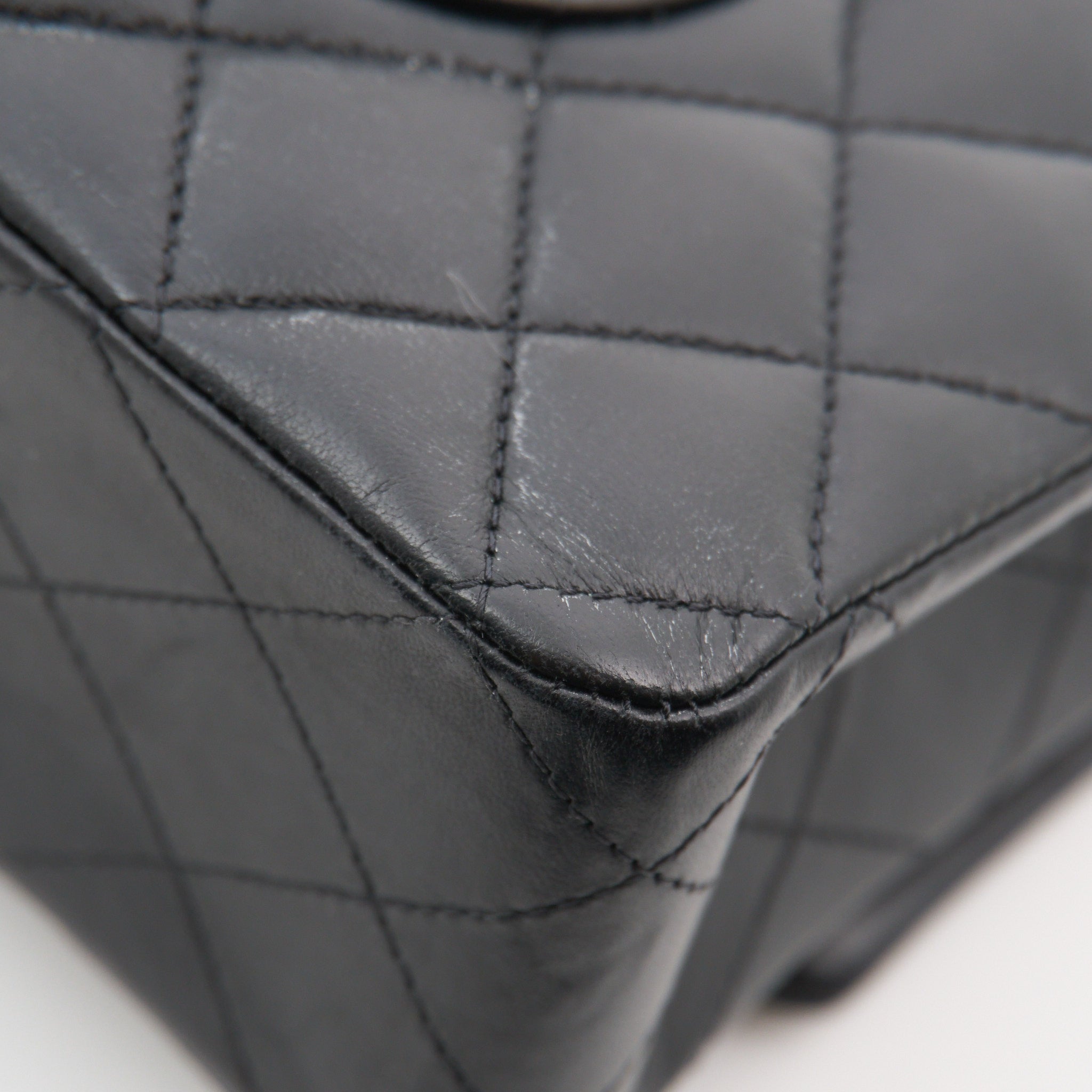 Chanel Medium Classic Black Lambskin Double Flap Bag