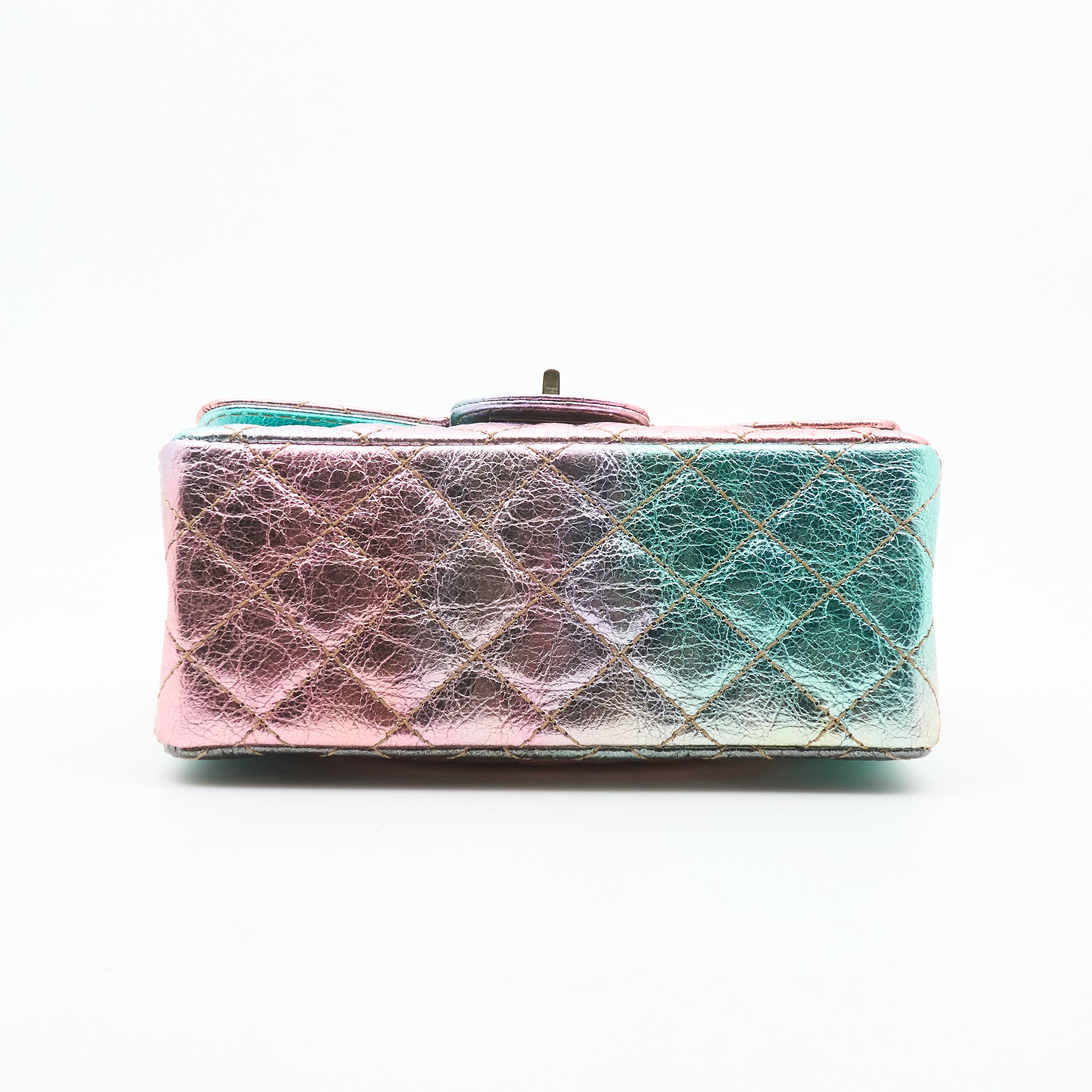 Chanel Metallic Goatskin Quilted Mini 2.55 Reissue Flap Bag