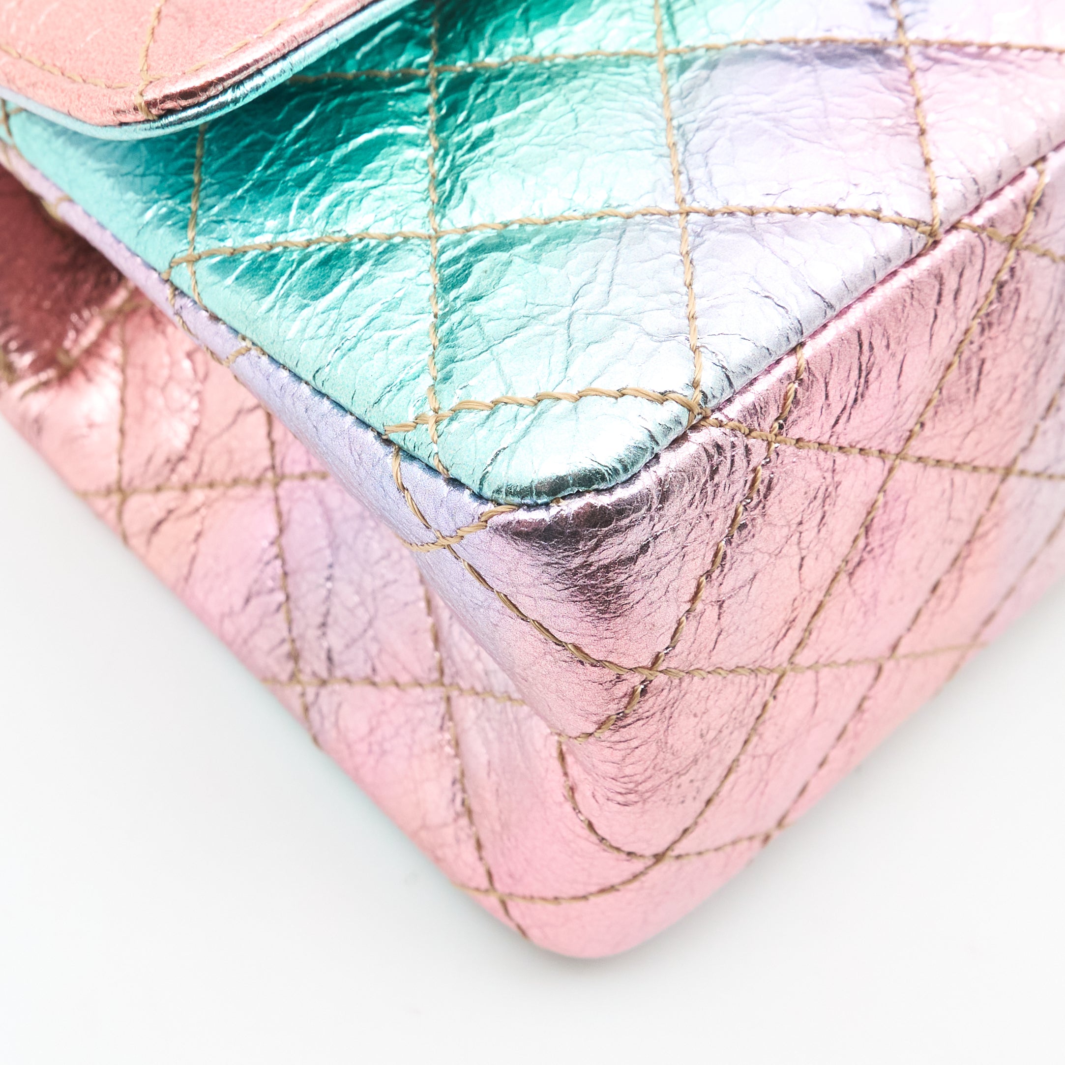 Chanel Metallic Goatskin Quilted Mini 2.55 Reissue Flap Bag