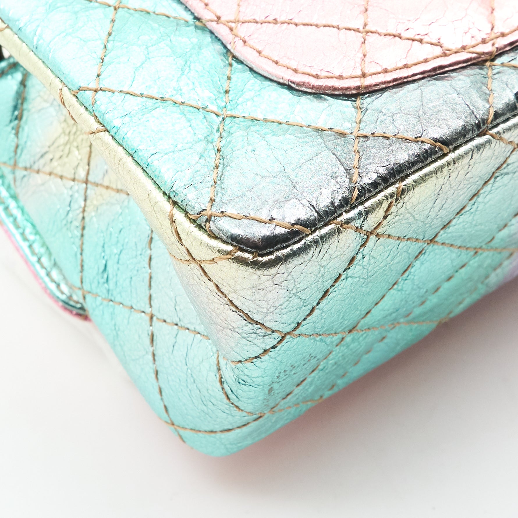 Chanel Metallic Goatskin Quilted Mini 2.55 Reissue Flap Bag
