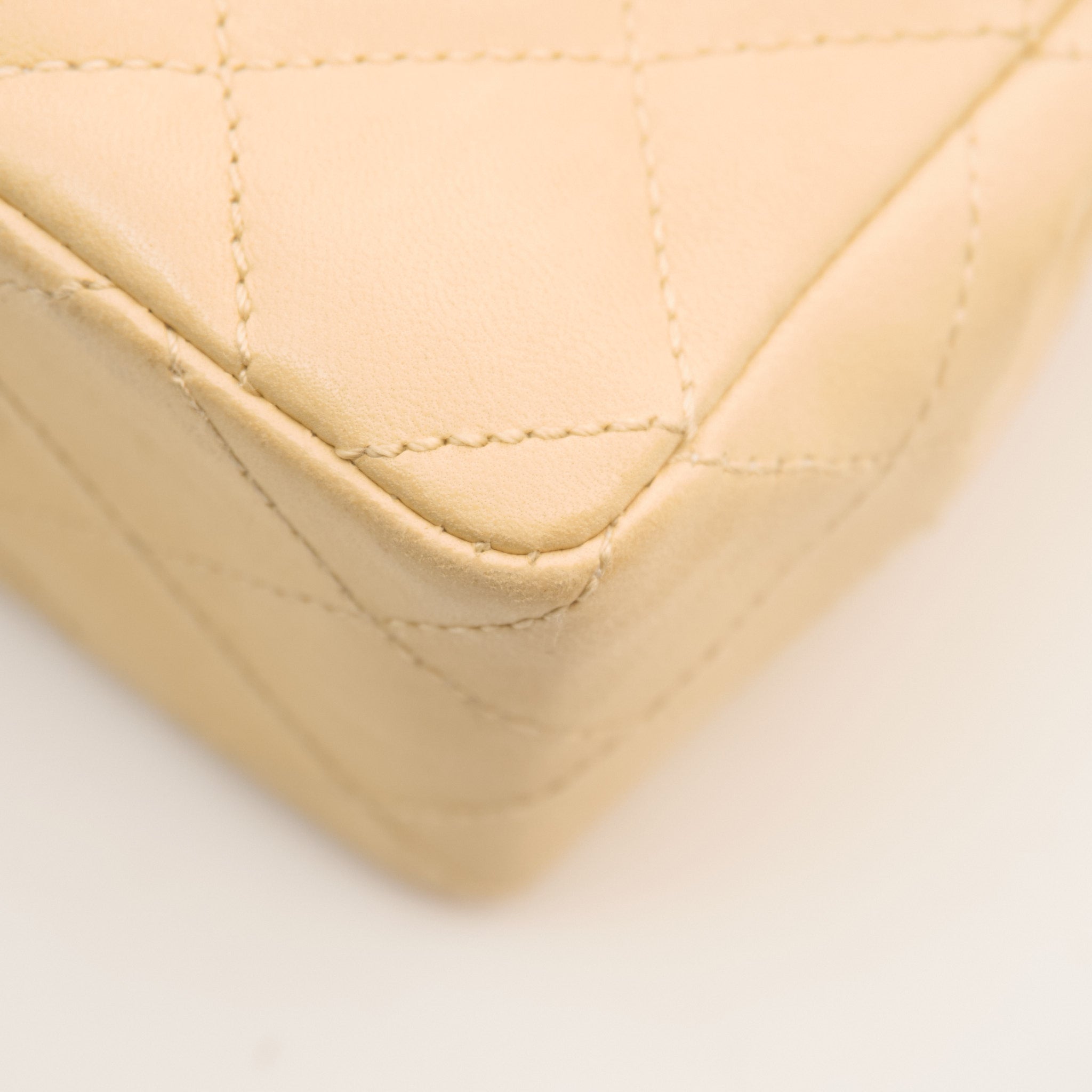 Chanel Mini Square Flap Bag in Pastel Yellow Lambskin GHW