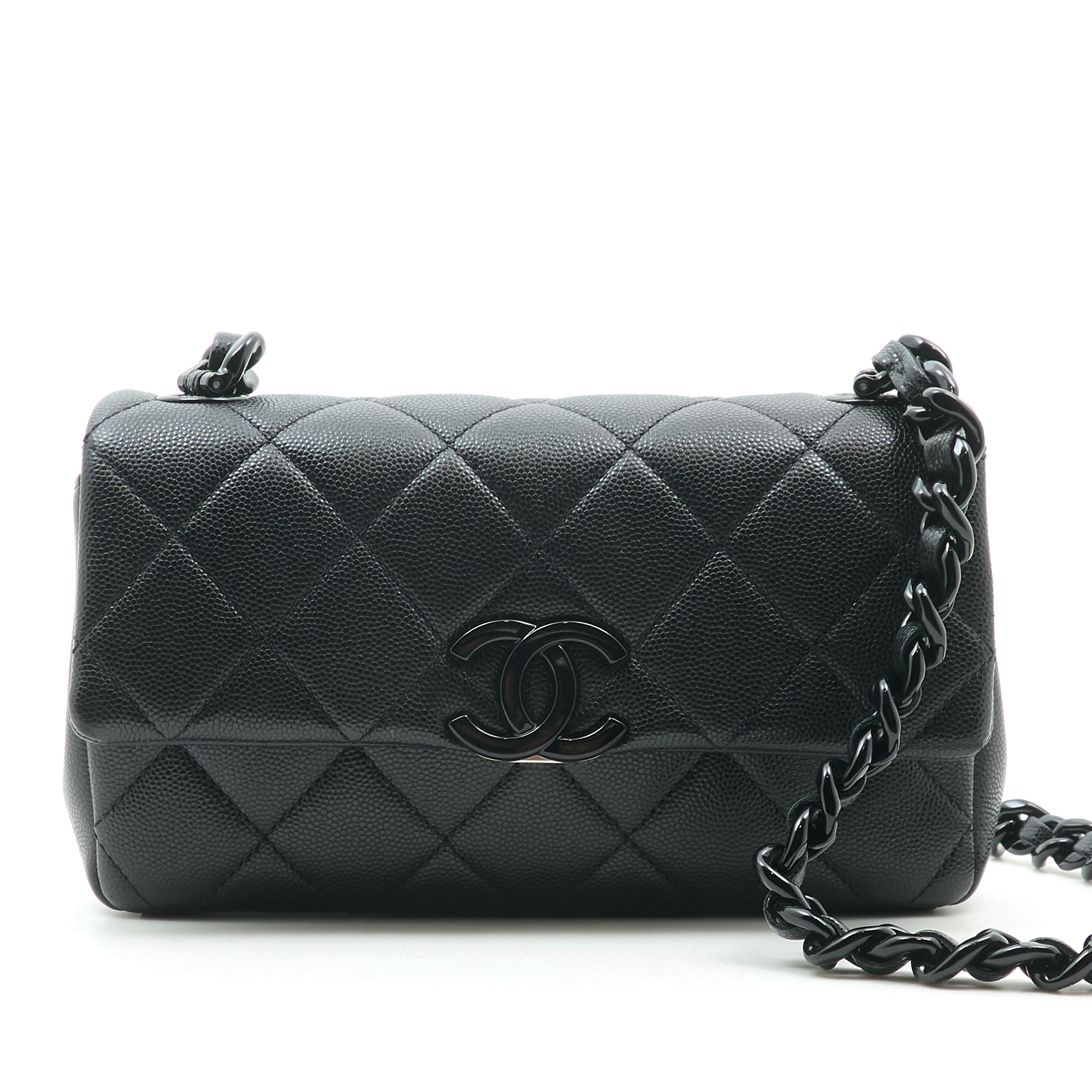 Chanel My Everything Small Flap Bag in Black Caviar BHW