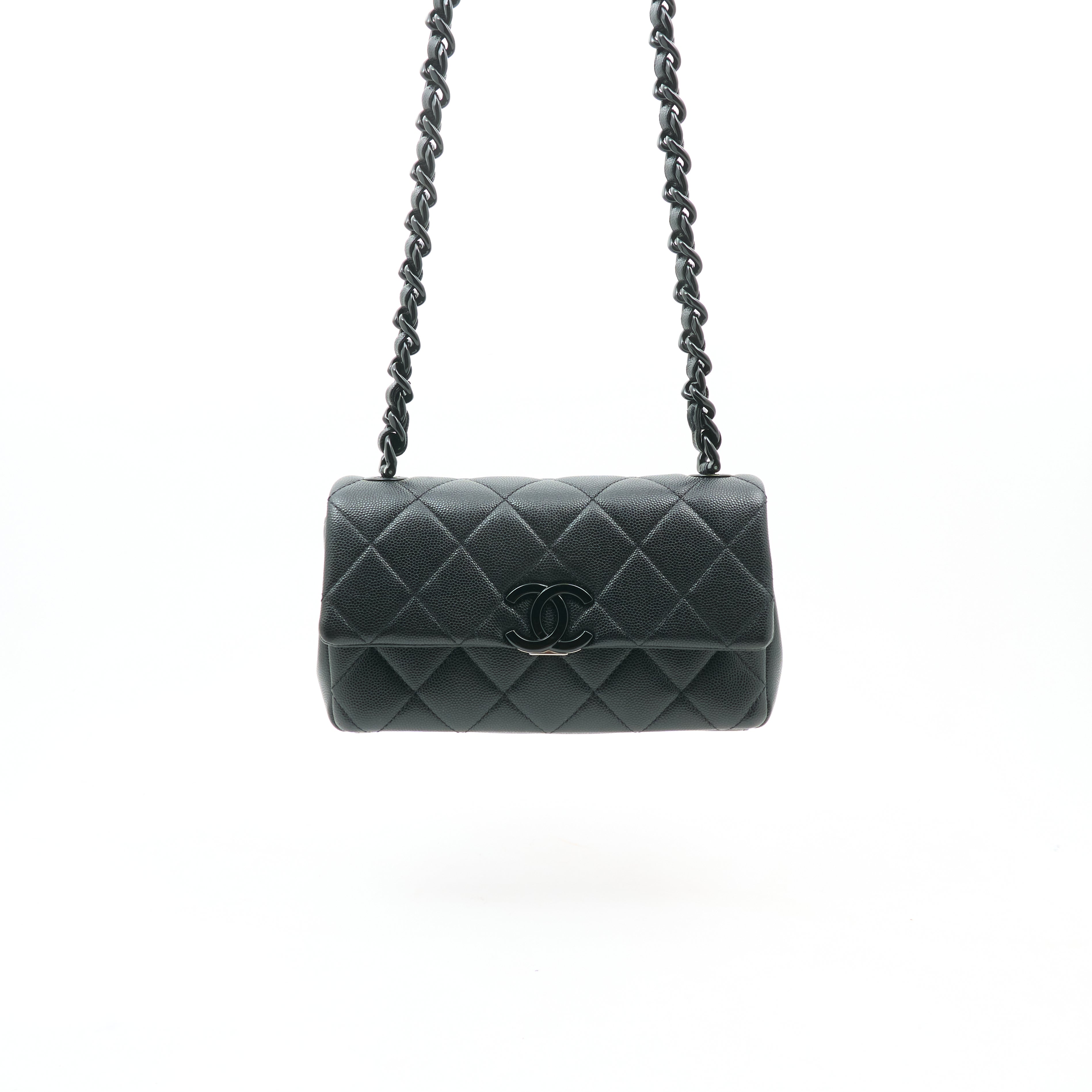 Chanel My Everything Small Flap Bag in Black Caviar BHW