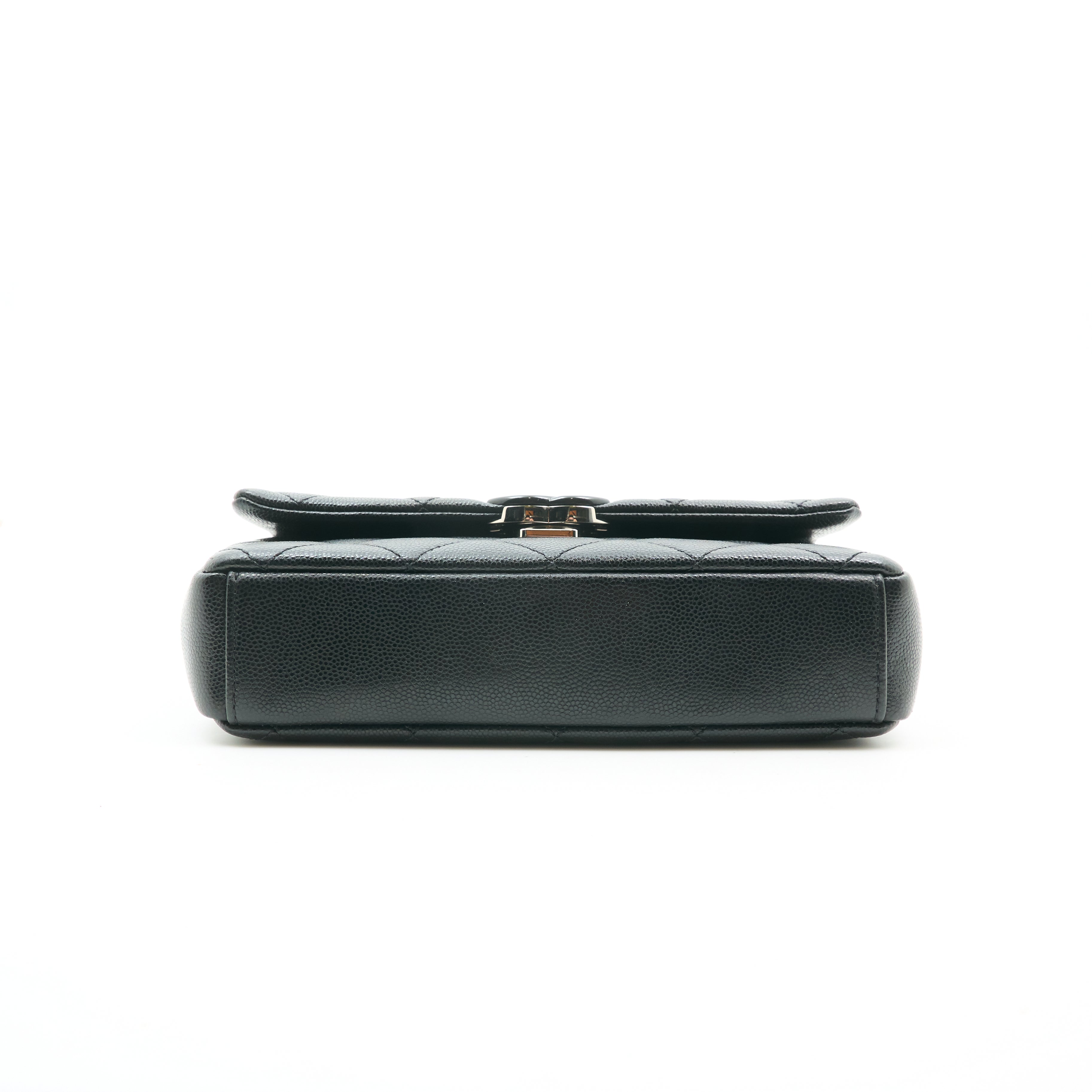 Chanel My Everything Small Flap Bag in Black Caviar BHW