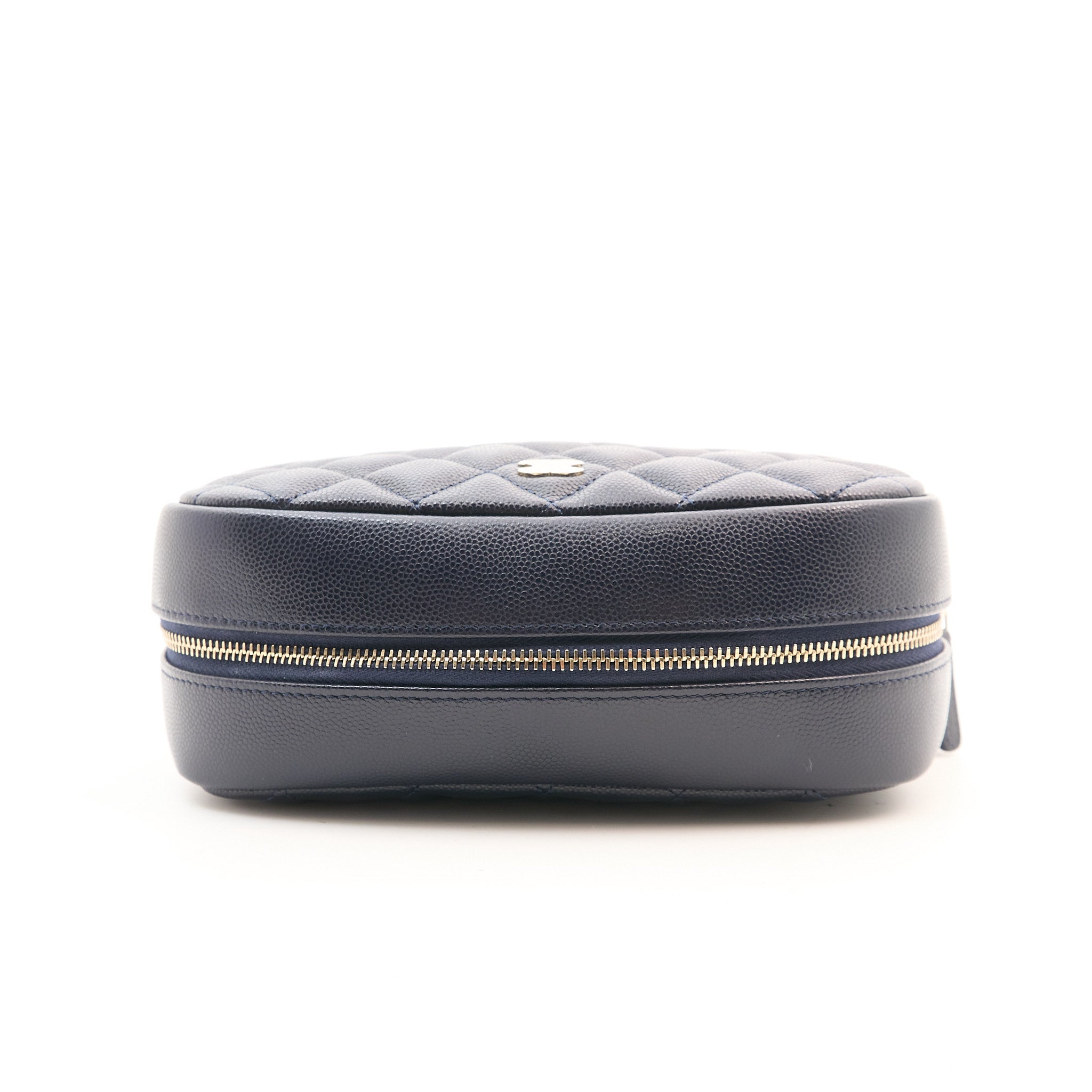 Chanel Navy Caviar Makeup Bag