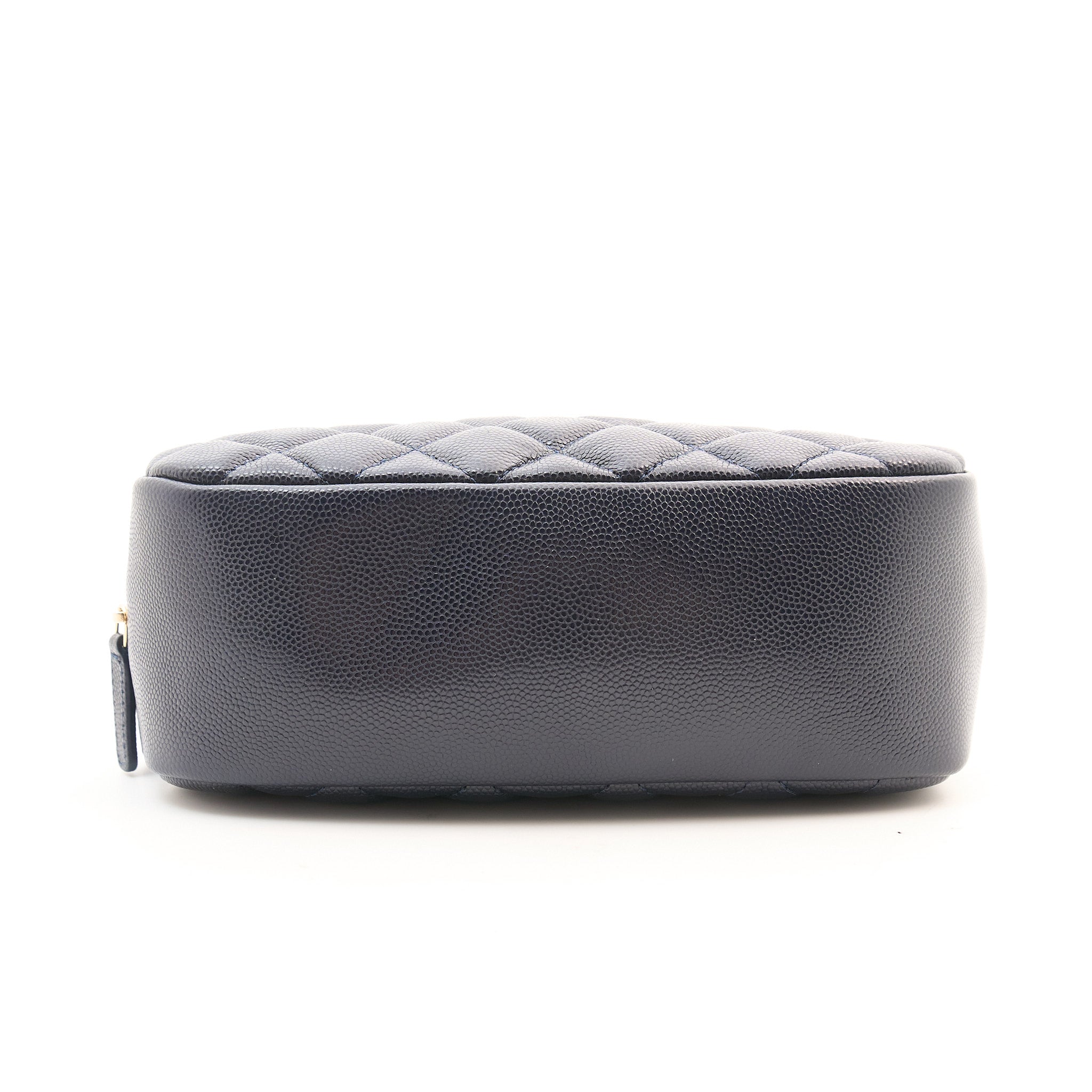 Chanel Navy Caviar Makeup Bag