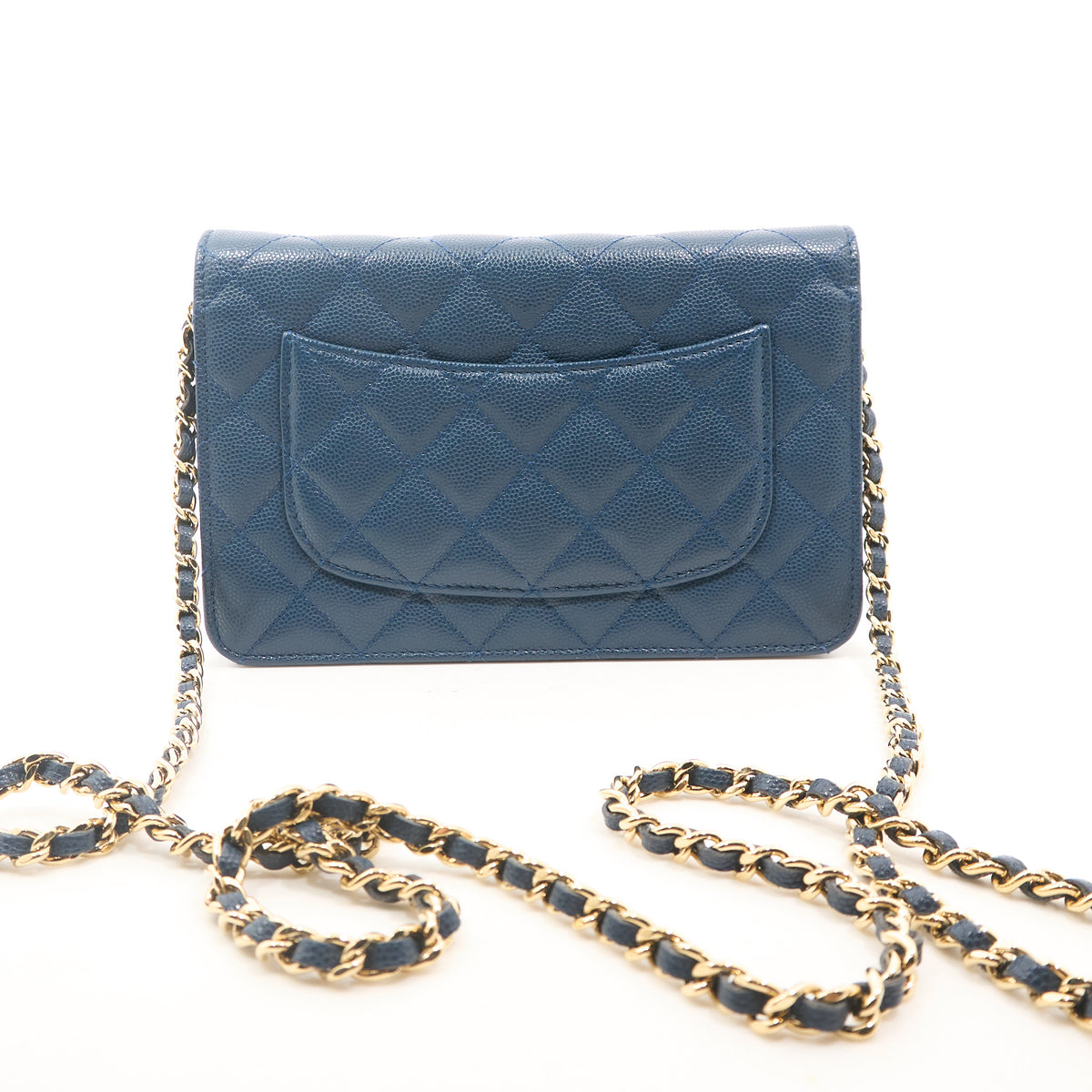 Chanel Classic Wallet On Chain Navy Caviar GHW