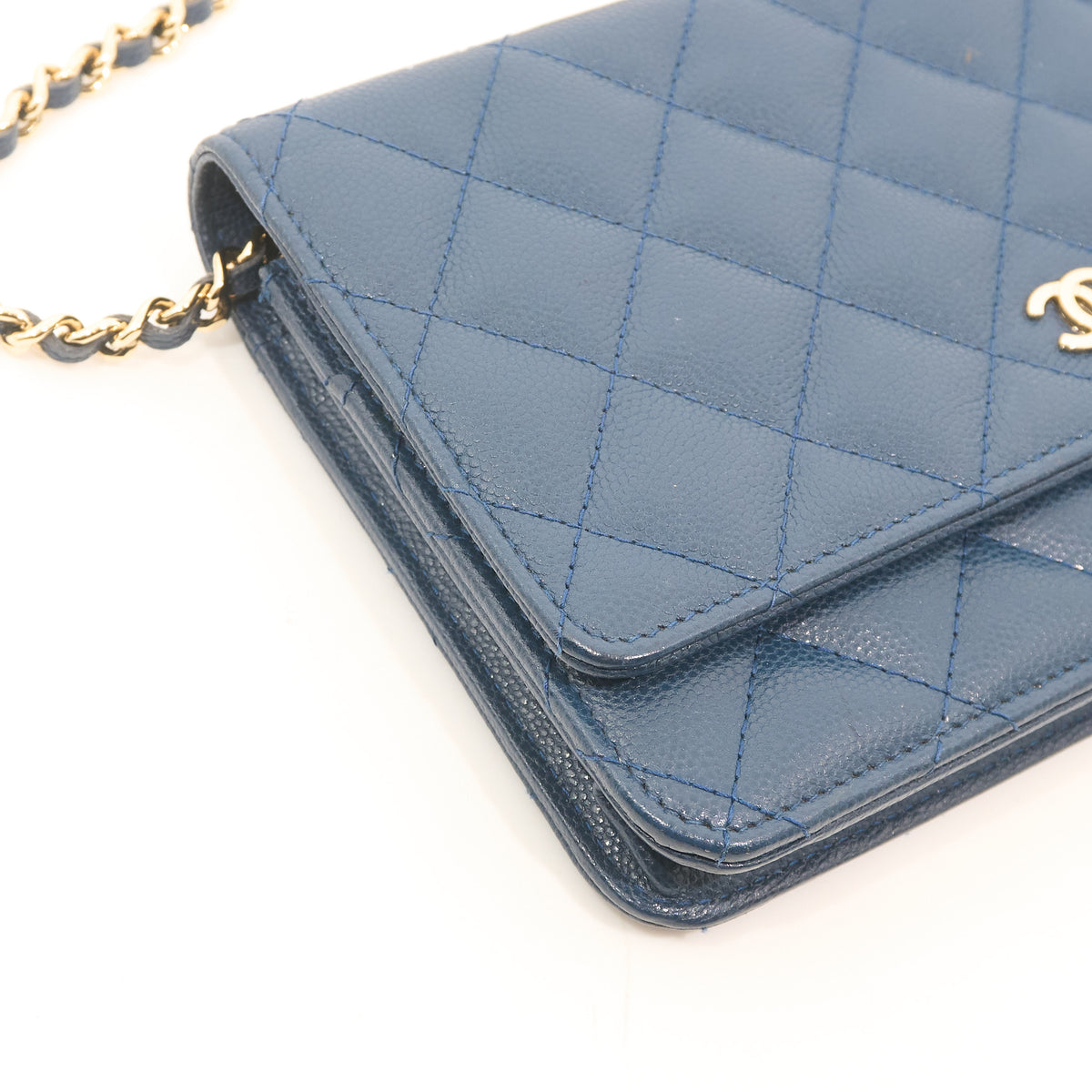 Chanel Classic Wallet On Chain Navy Caviar GHW