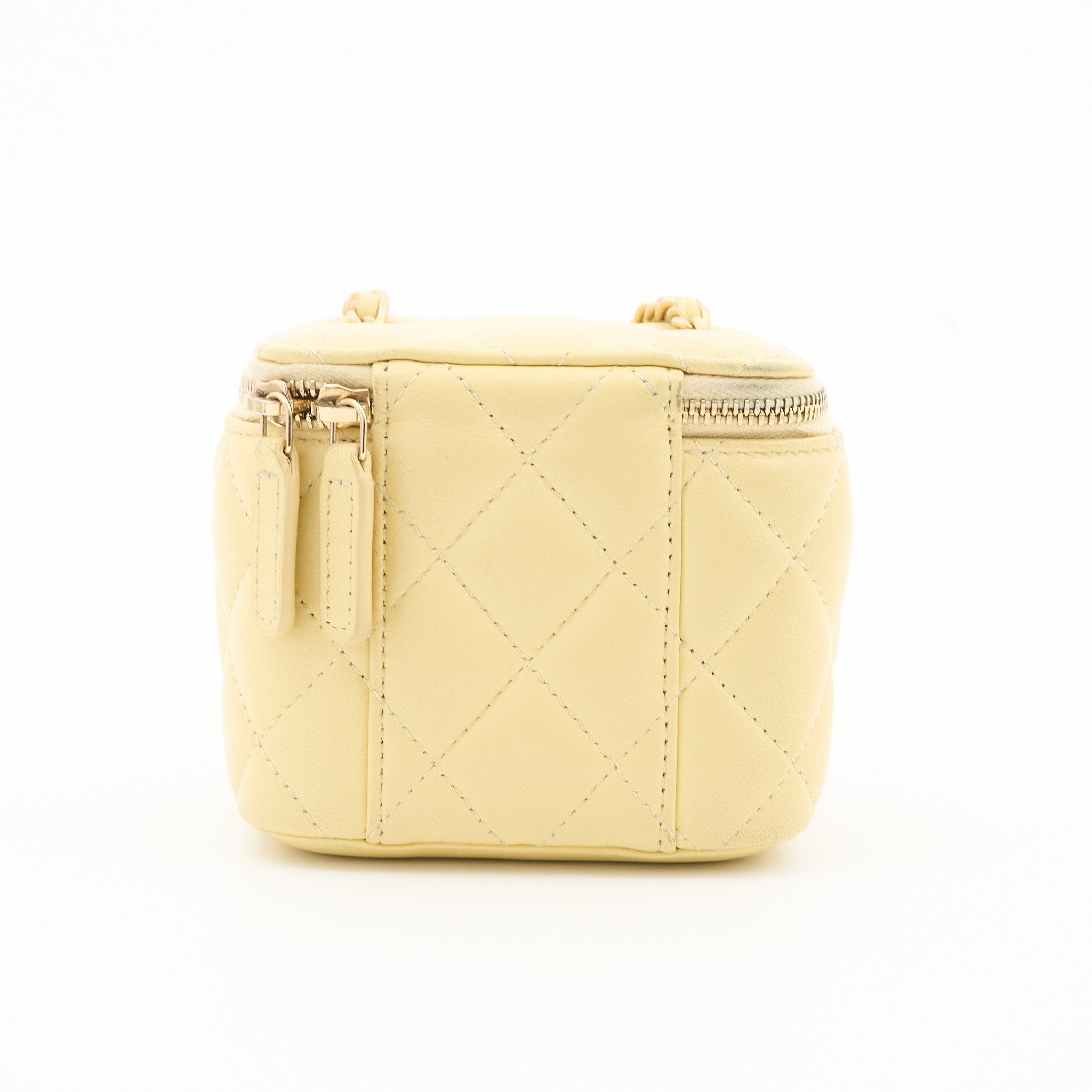 Chanel Pearl Crush Mini Yellow Vanity Case GHW