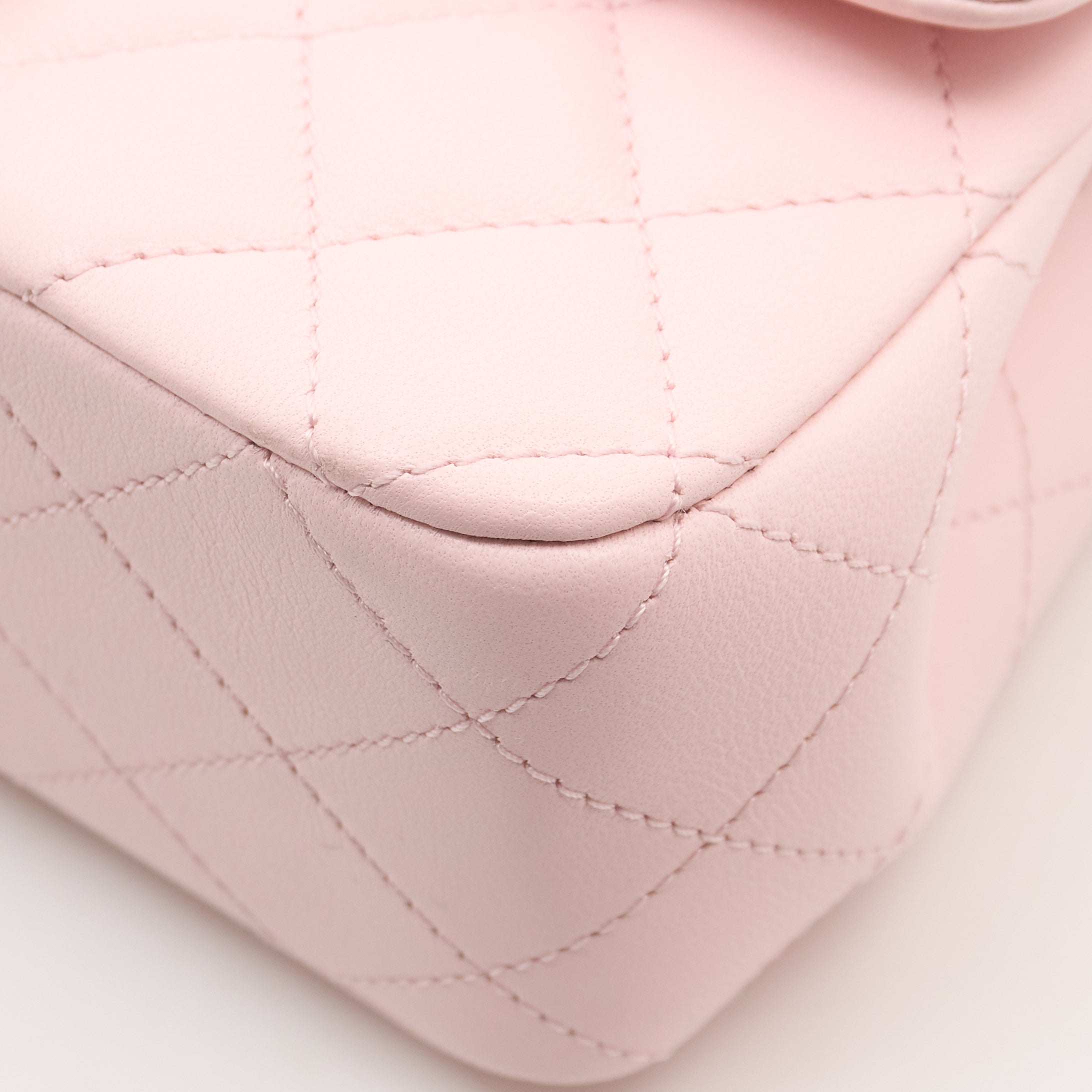 Chanel Pink Lambskin Pearl Crush Mini Flap Bag GHW