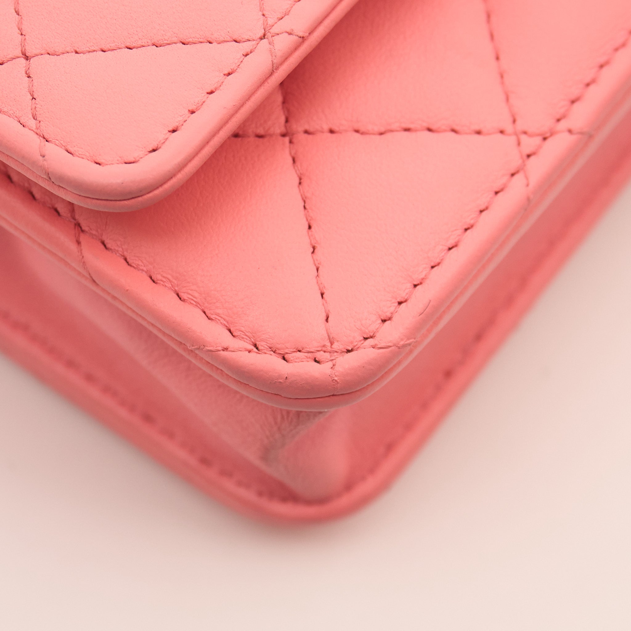 Chanel Pink Pearl Crush Wallet On Chain GHW