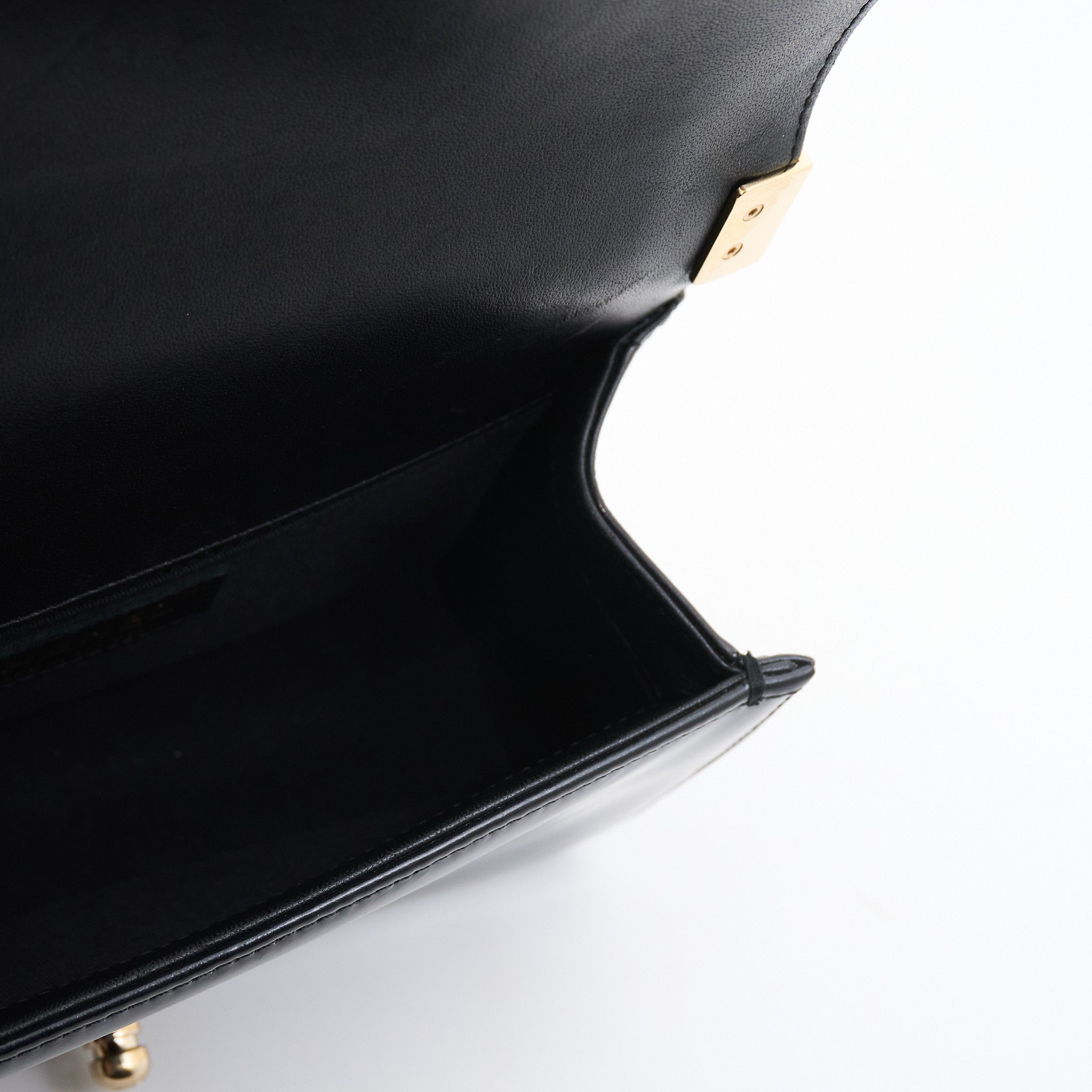 Chanel Small Boy Bag in Black Patent GHW