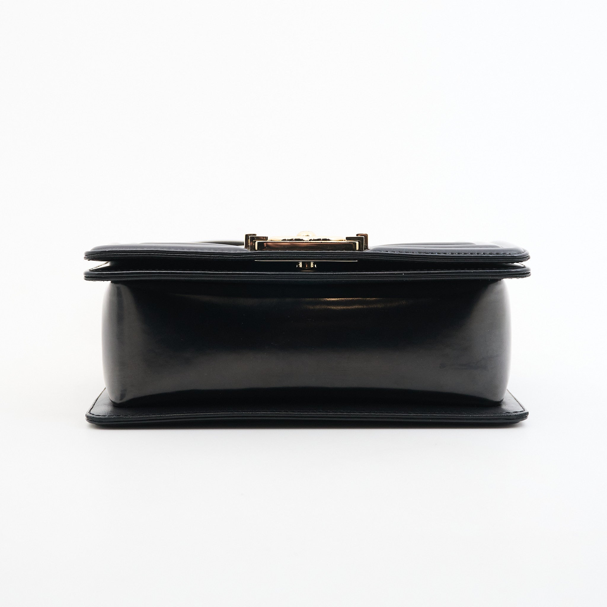 Chanel Small Boy Bag in Black Patent GHW