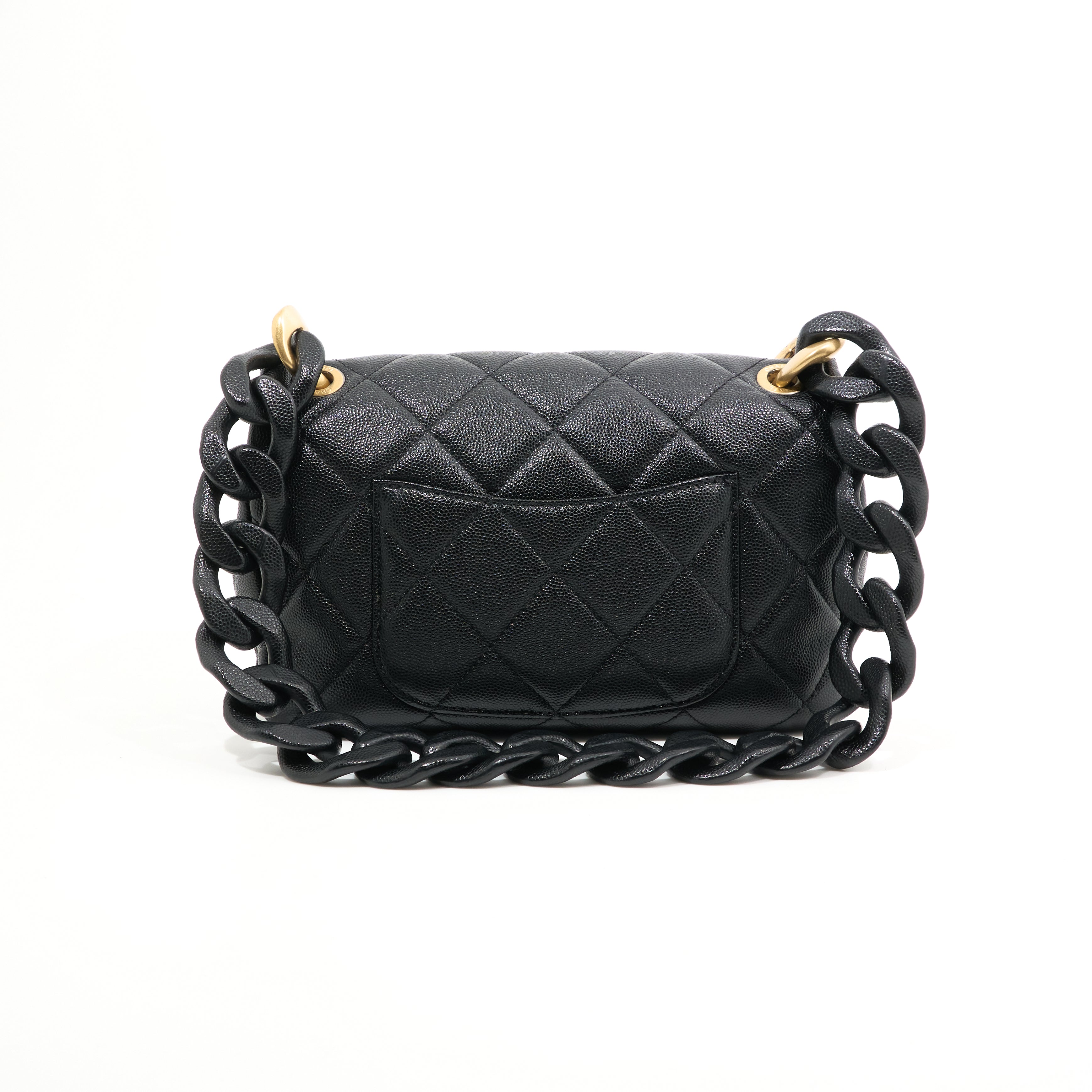 Chanel Funky Match Black Caviar Chain Bag GHW