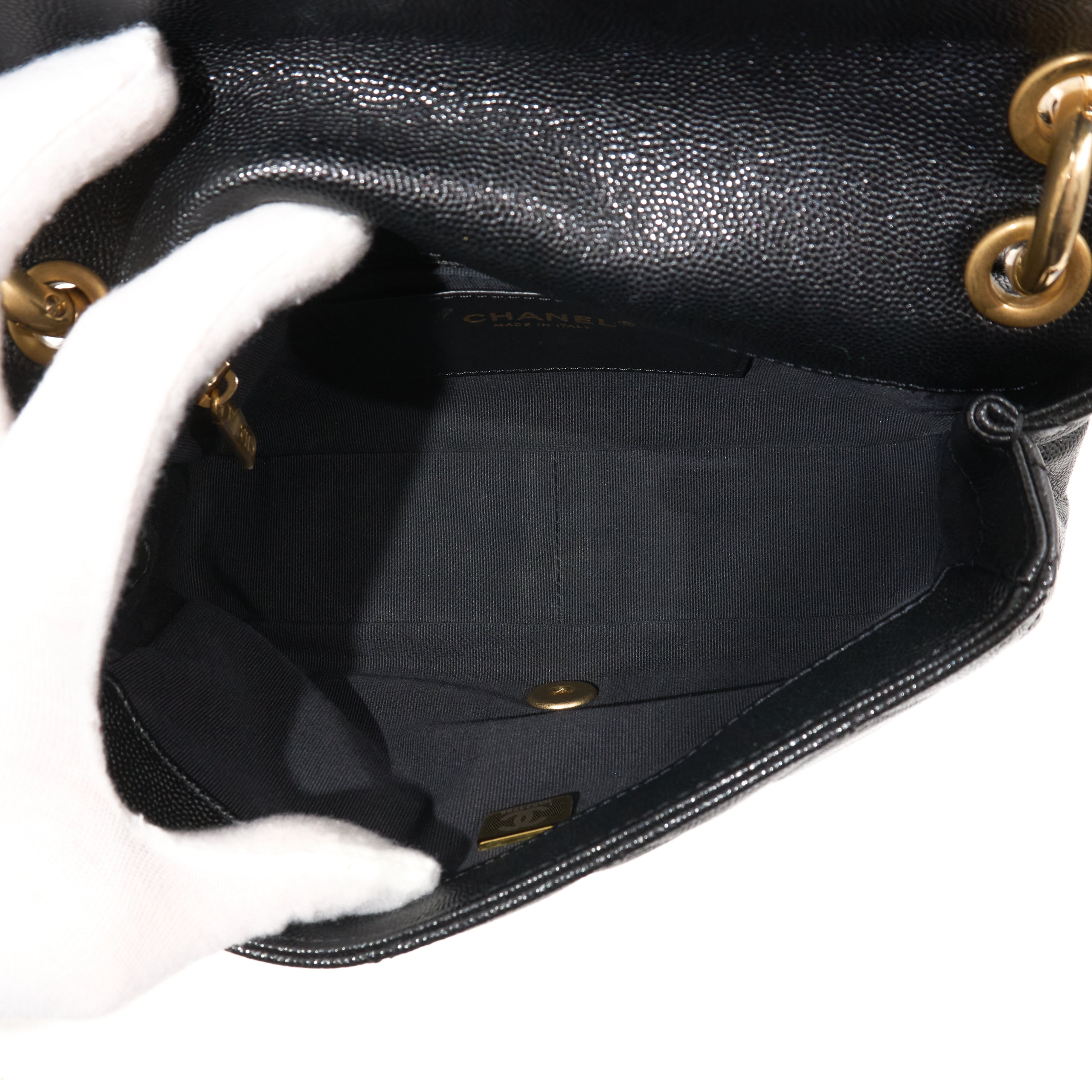 Chanel Funky Match Black Caviar Chain Bag GHW