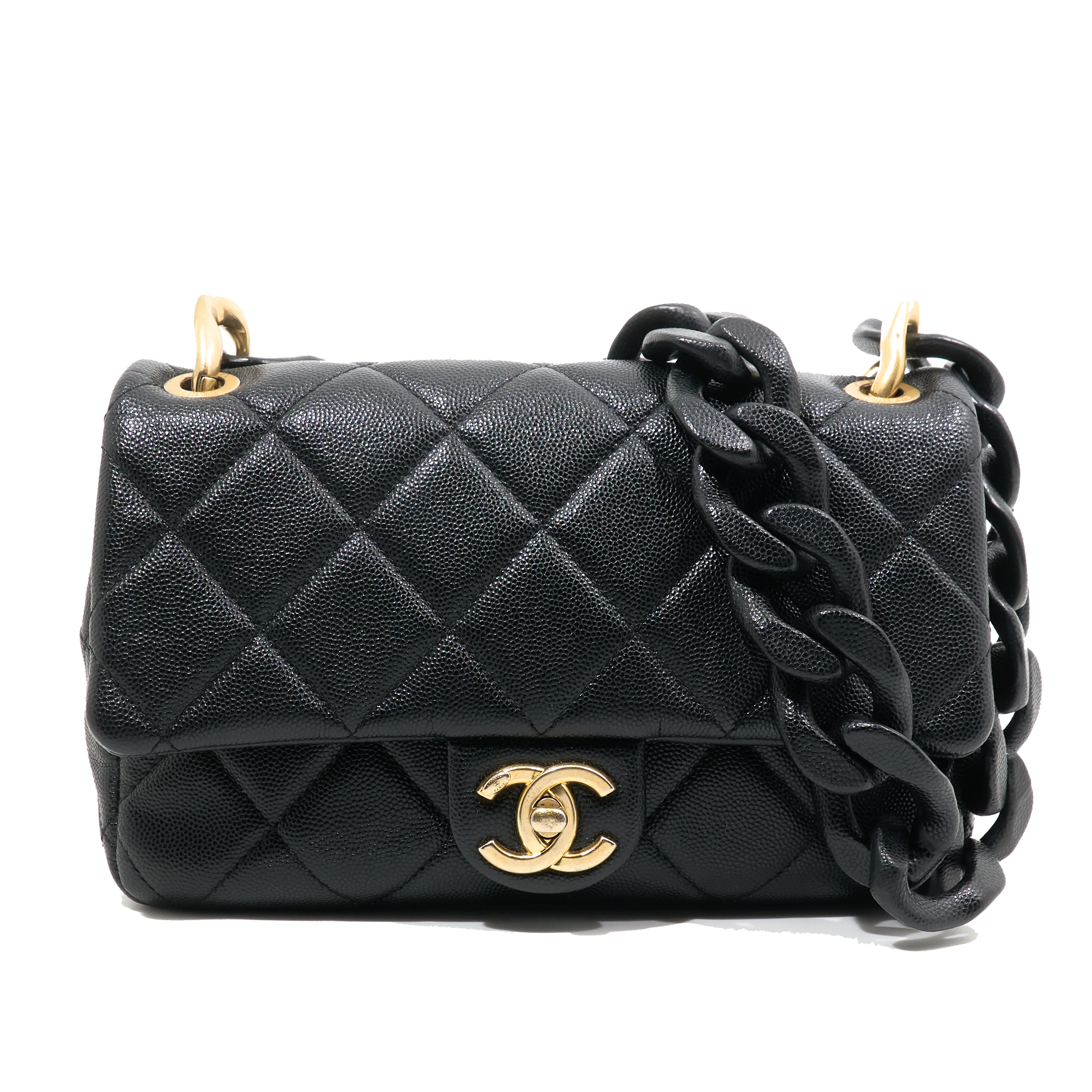 Chanel Funky Match Black Caviar Chain Bag GHW